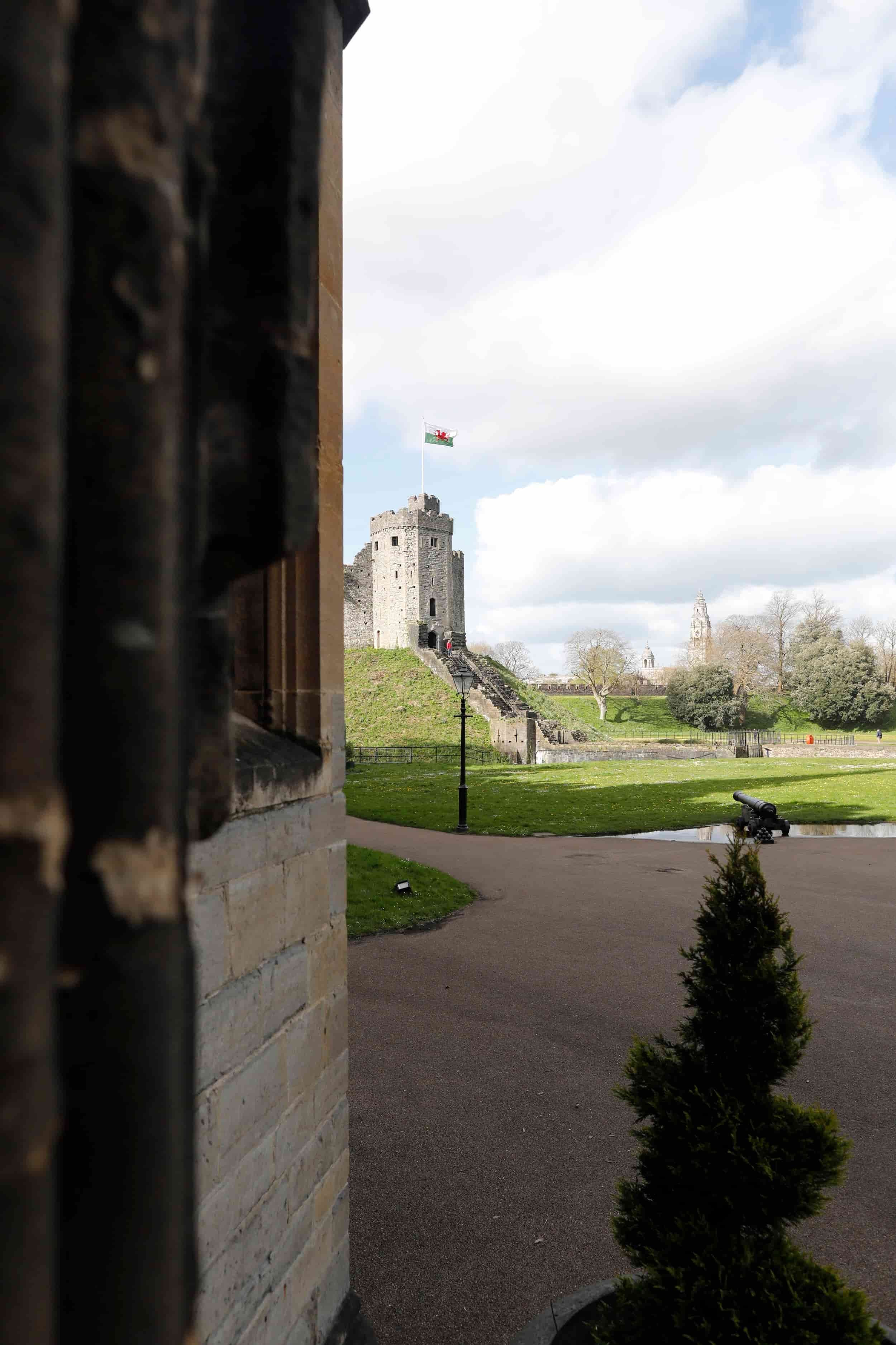 Cardiff Castle in Cardiff Wales