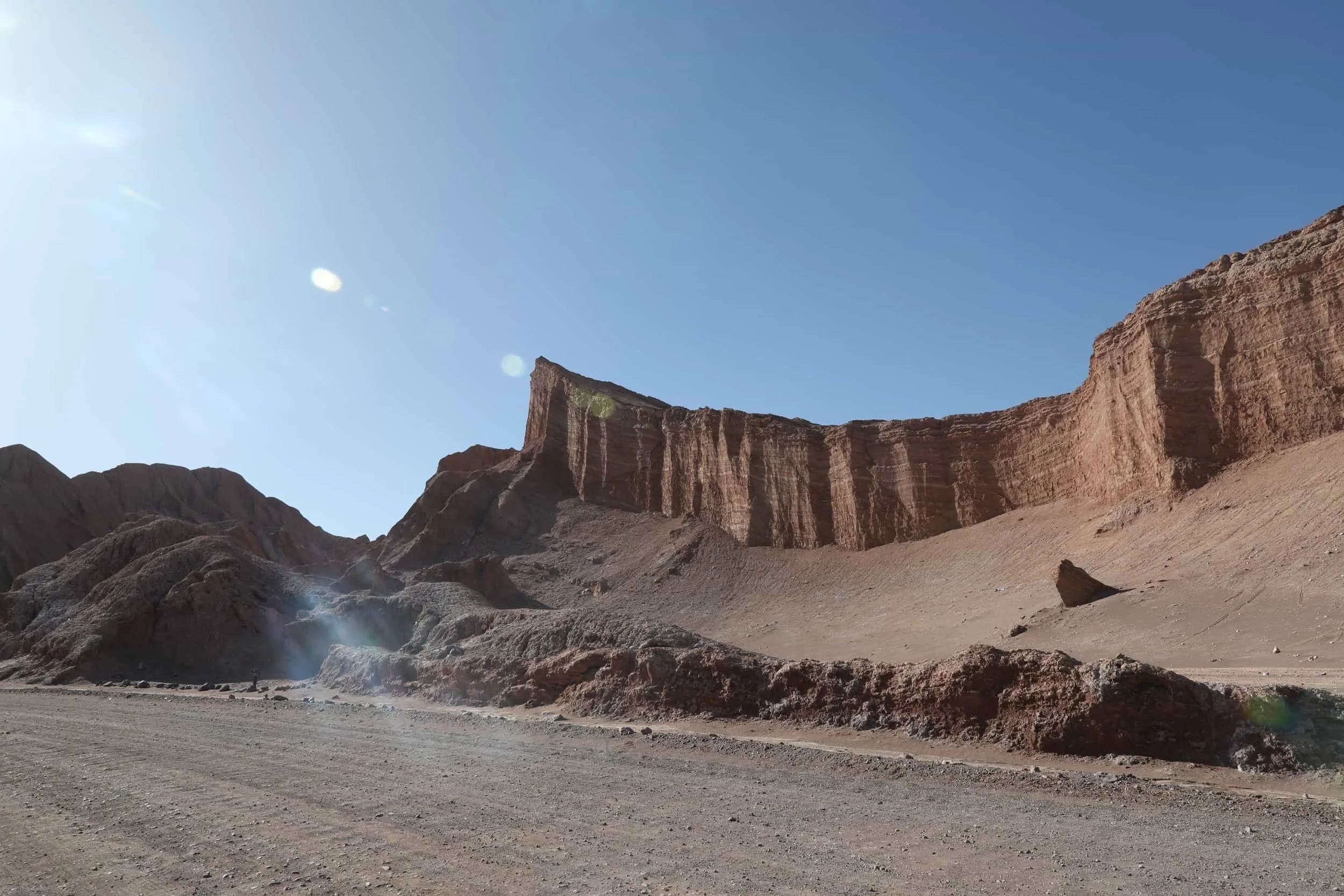 Rock formation in Valle de la Luna Chile, otherworldly landscape