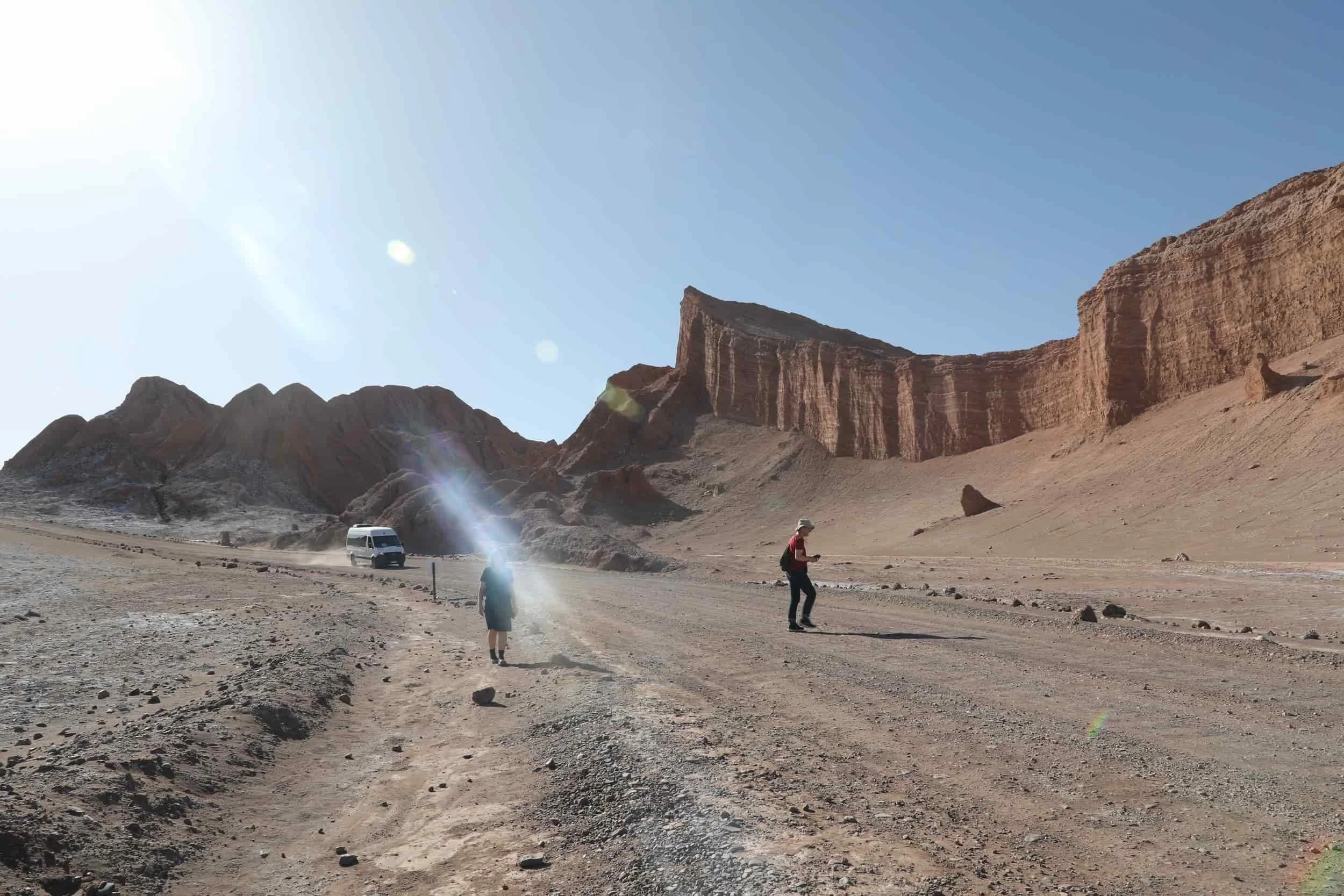 Rock formation in Valle de la Luna Chile, otherworldly landscape
