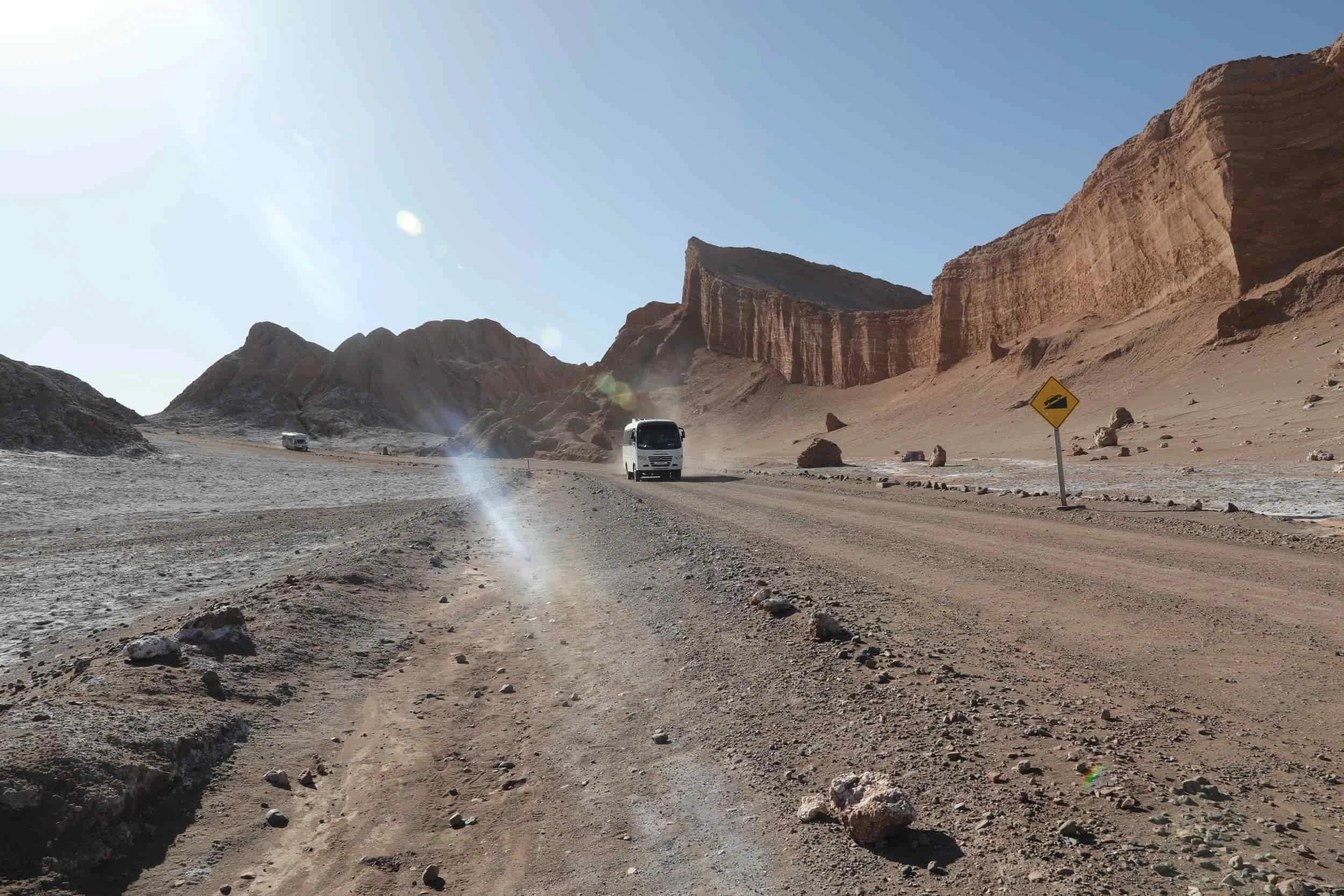 Rock formation in Valle de la Luna Chile, otherworldly landscape
