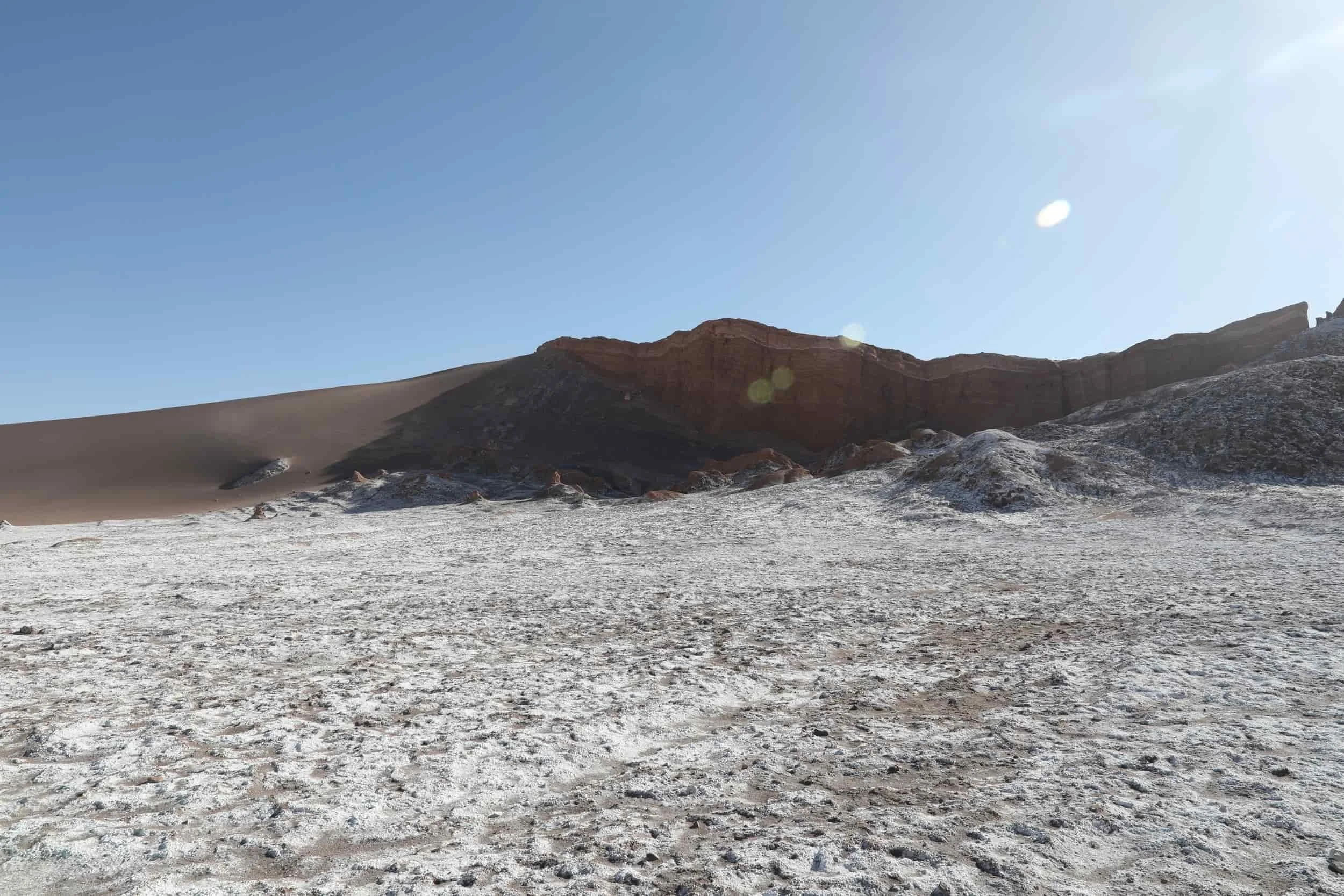 Rock formation in Valle de la Luna Chile, otherworldly landscape