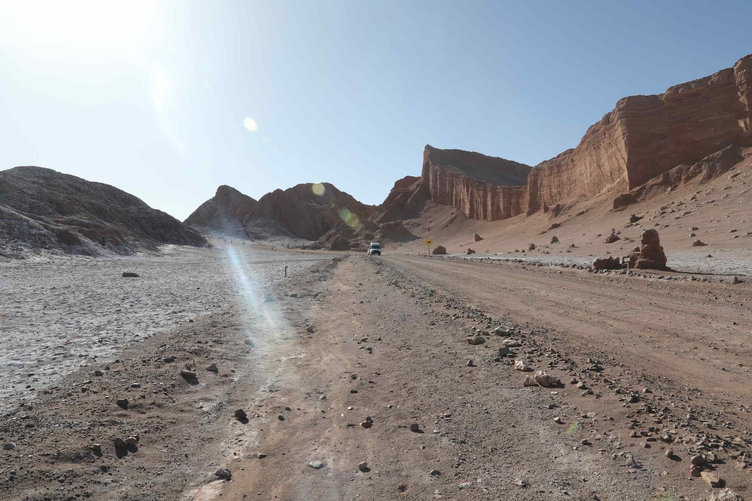 Rock formation in Valle de la Luna Chile, otherworldly landscape