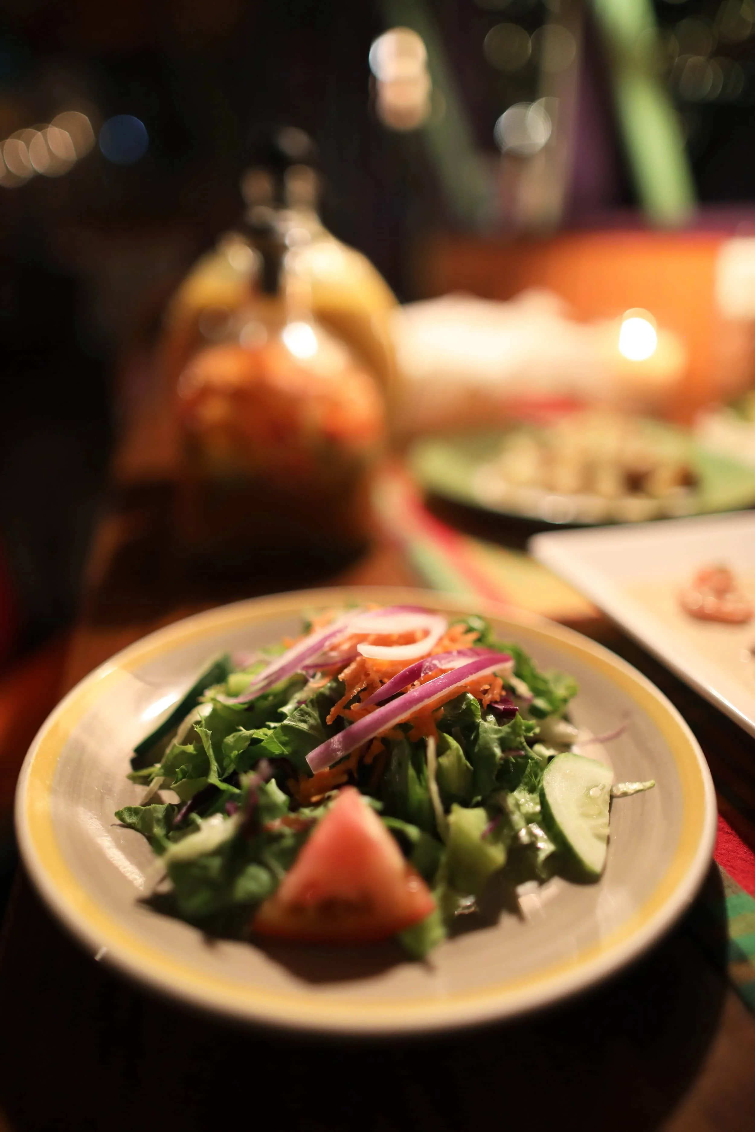 Salad at Papa Zouk's on Antigua island