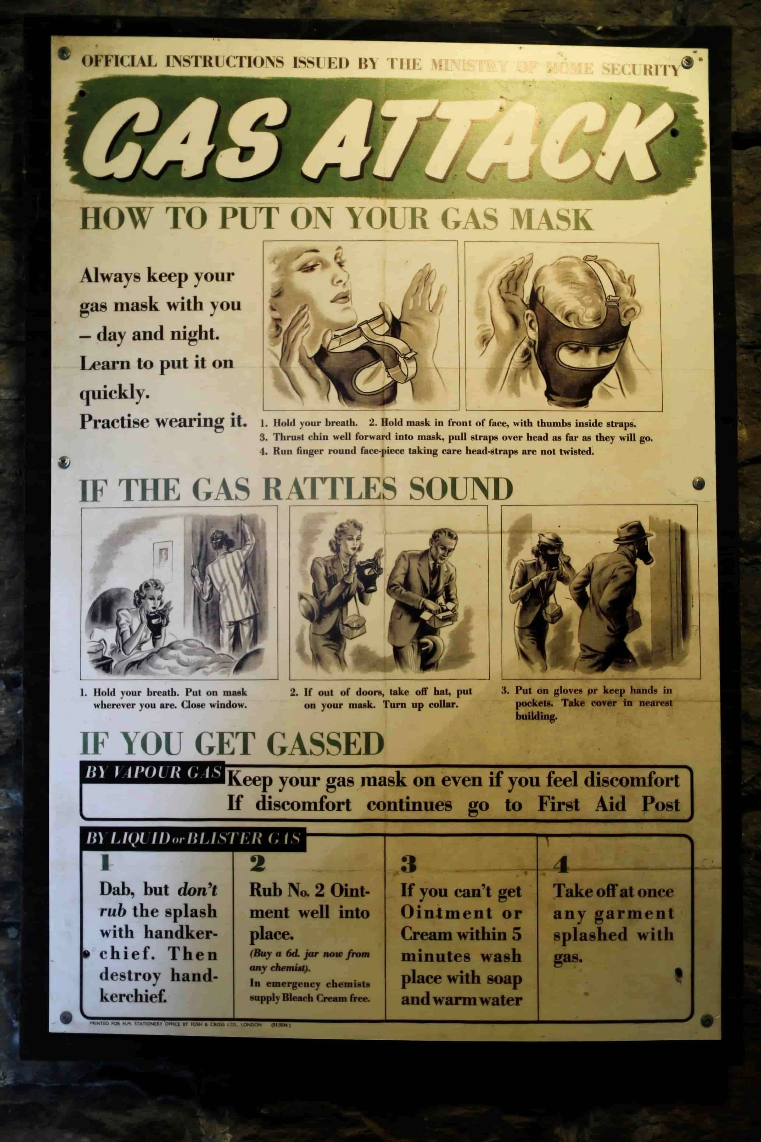 Wartime tunnels at Cardiff Castle, posted sign, Cardiff Wales 