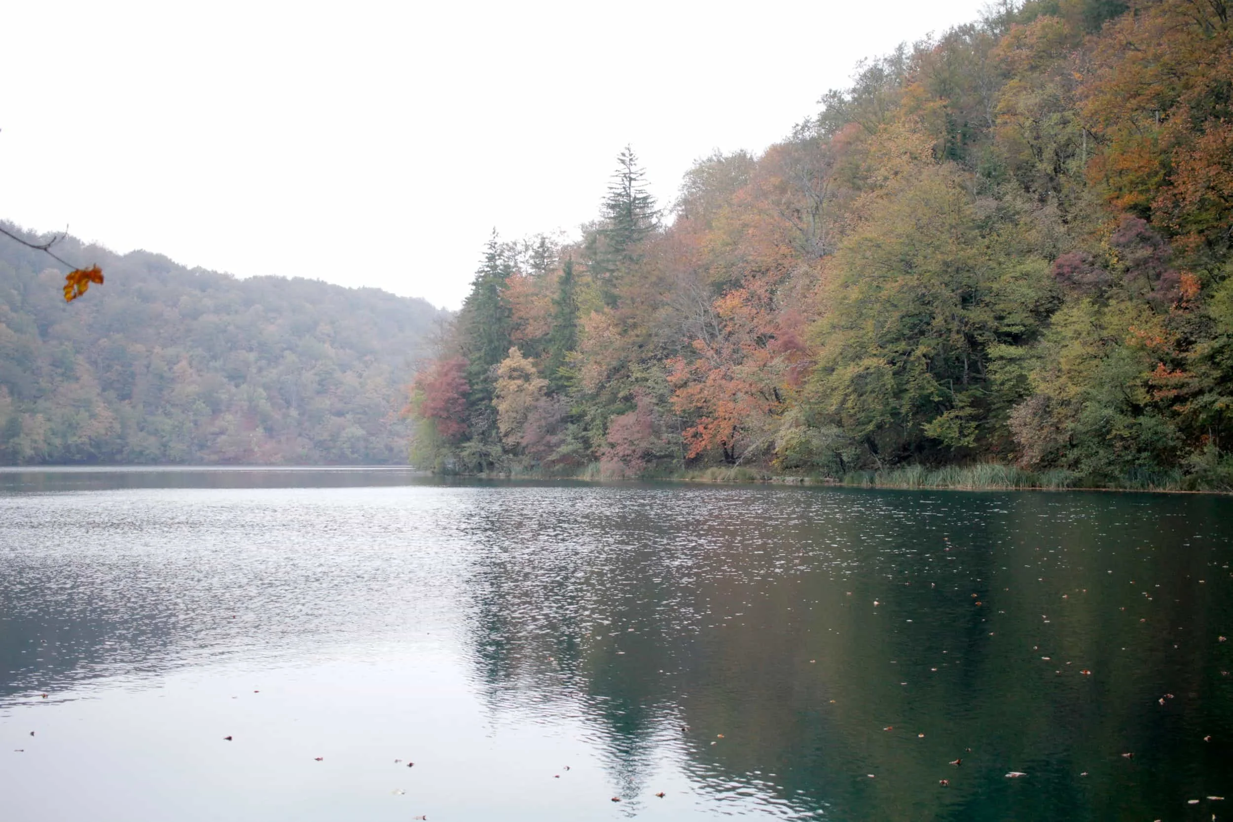 Forest and lake views of Upper Lakes at Plitviče Lakes National Park Croatia