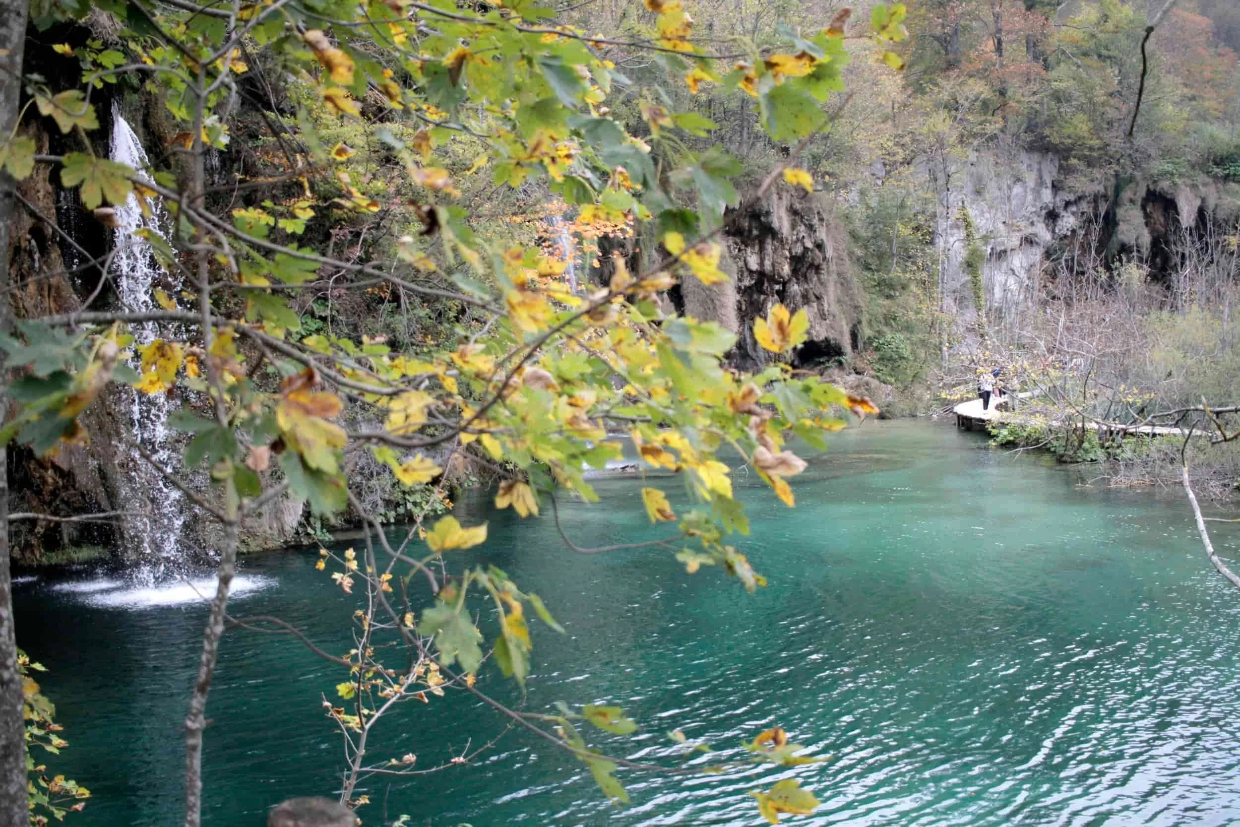 Forest, waterfall and lake views of Upper Lakes at Plitviče Lakes National Park Croatia
