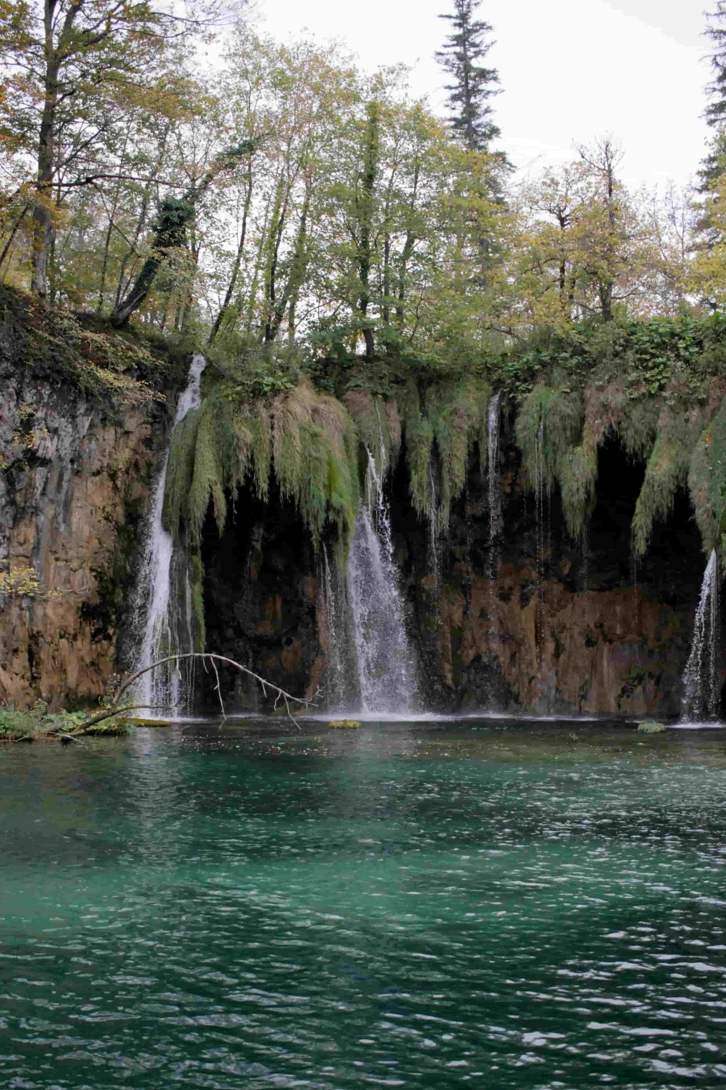 Forest, waterfall and lake views of Upper Lakes at Plitviče Lakes National Park Croatia