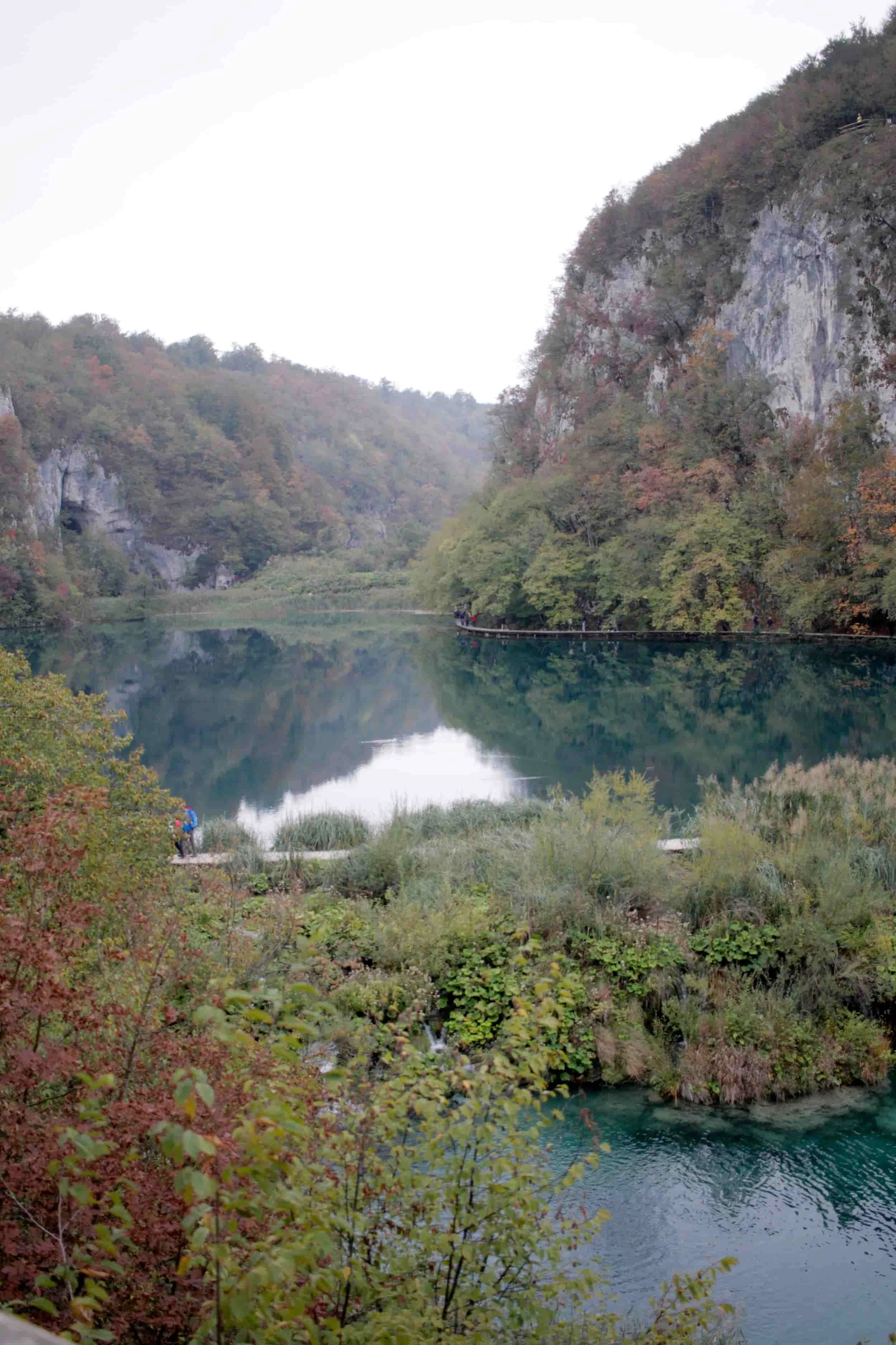 Forest, waterfall and lake views of Lower Lakes at Plitviče Lakes National Park Croatia