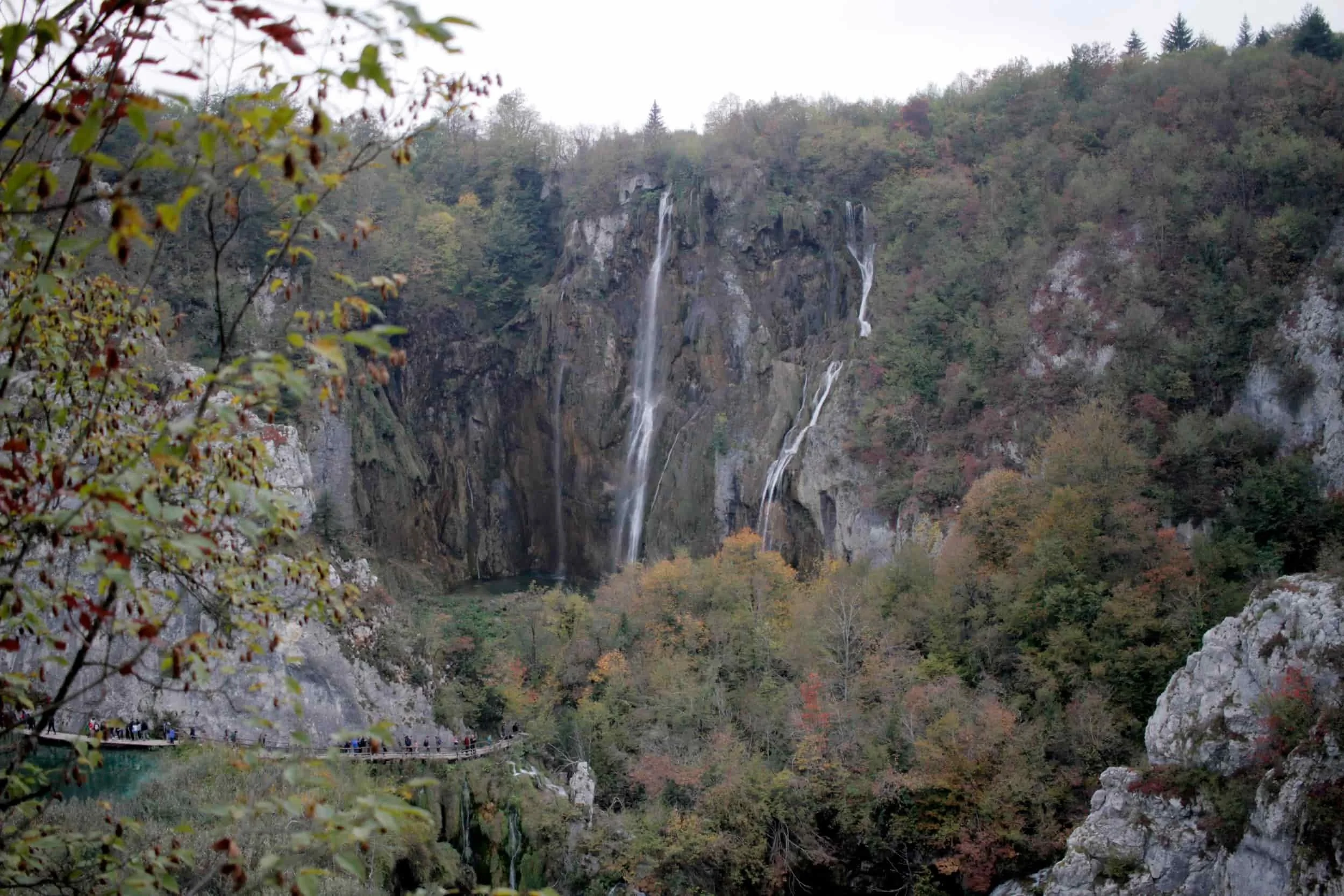 Forest, waterfall and lake views of Lower Lakes at Plitviče Lakes National Park Croatia