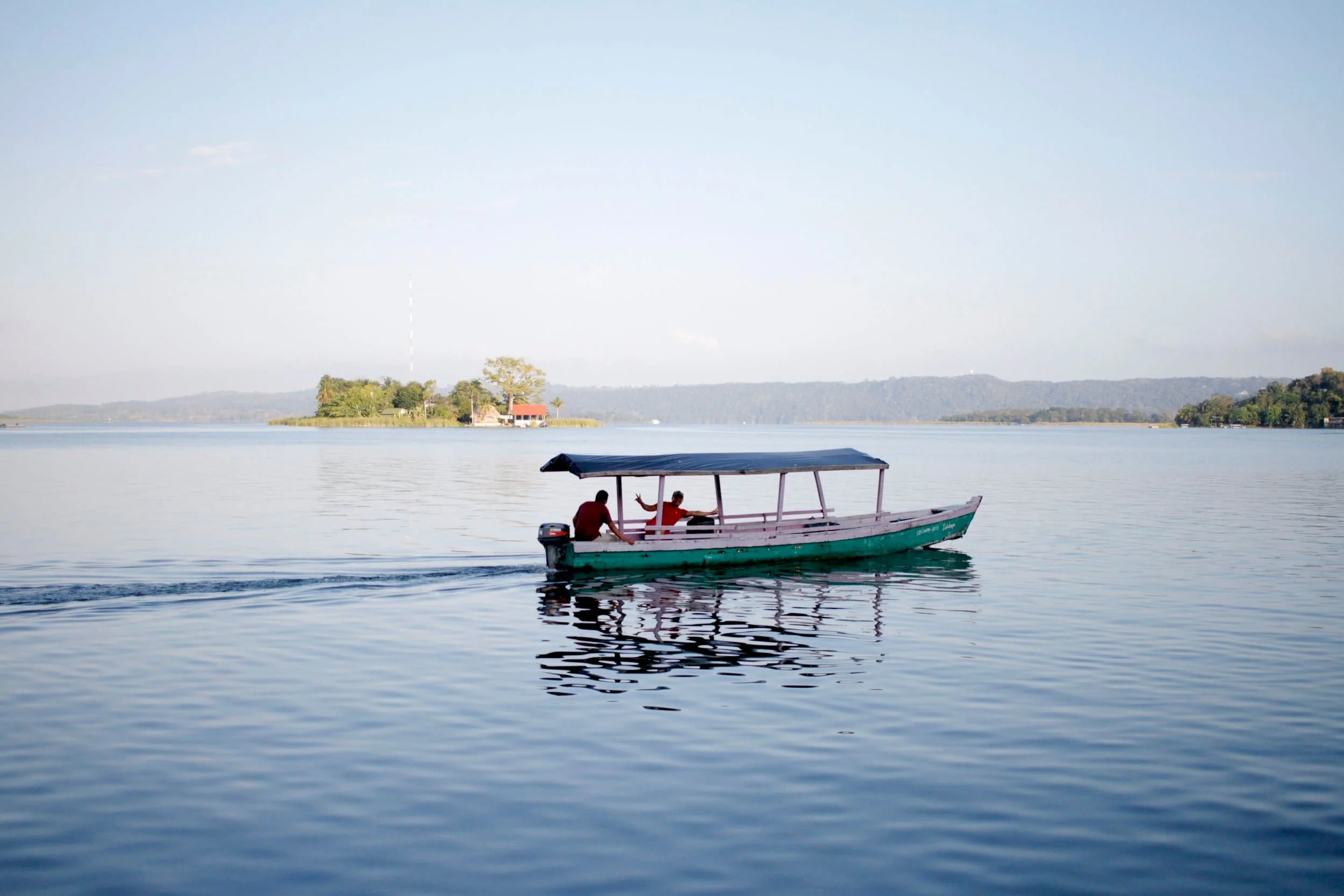 Lake views in Flores Guatemala