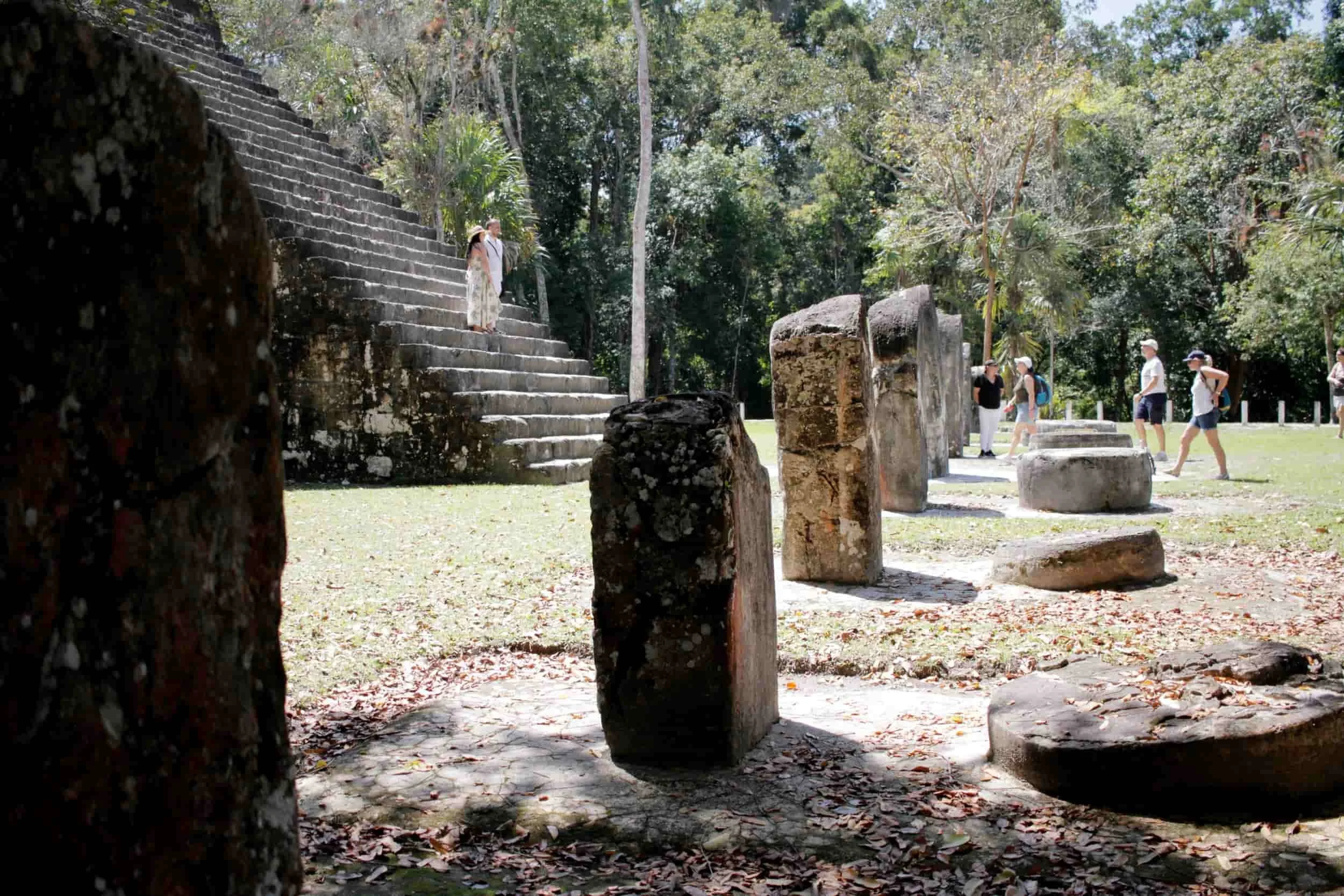 Ruins in the jungle of Tikal National Park in Tikal Guatemala