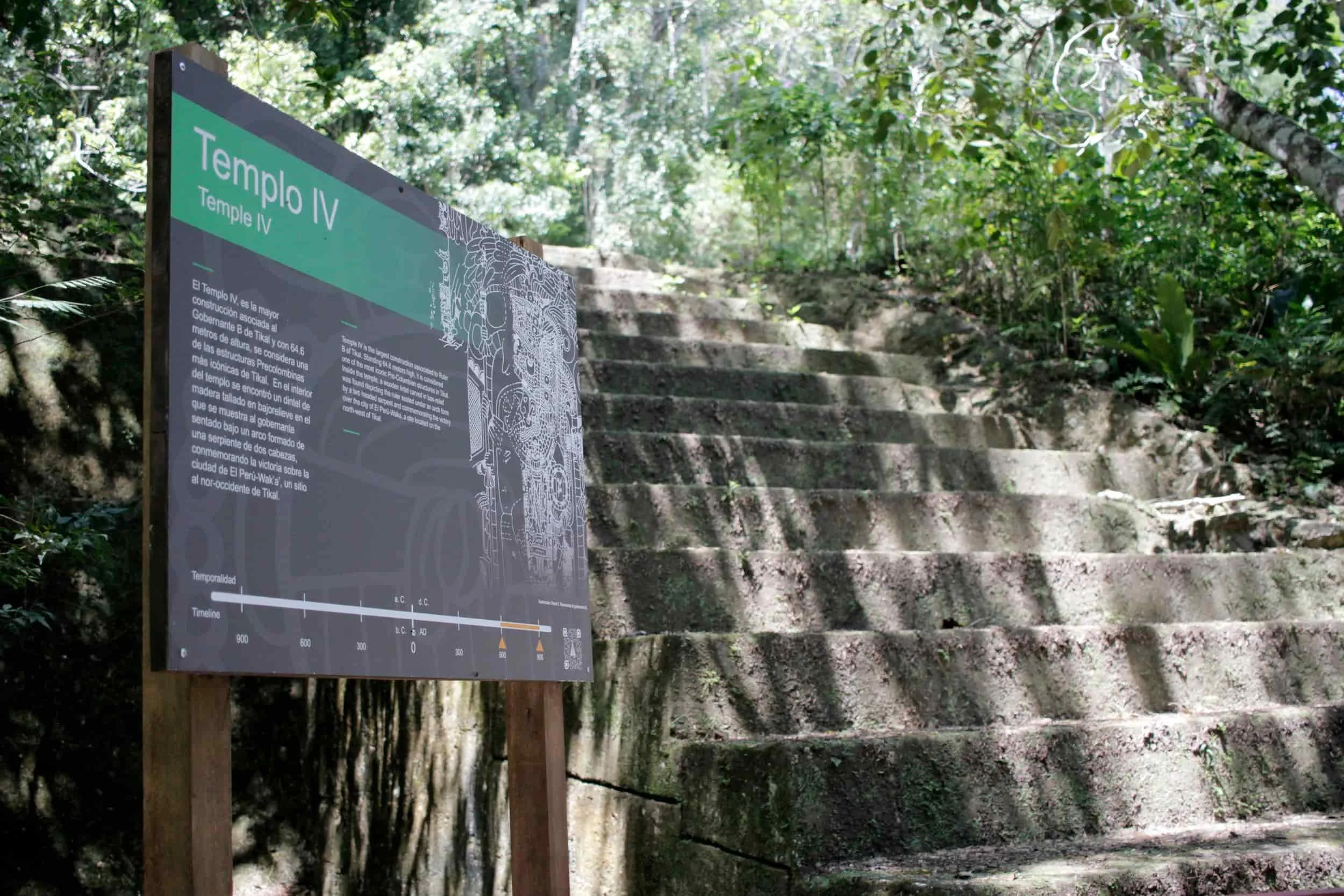 Ruins in the jungle of Tikal National Park in Tikal Guatemala