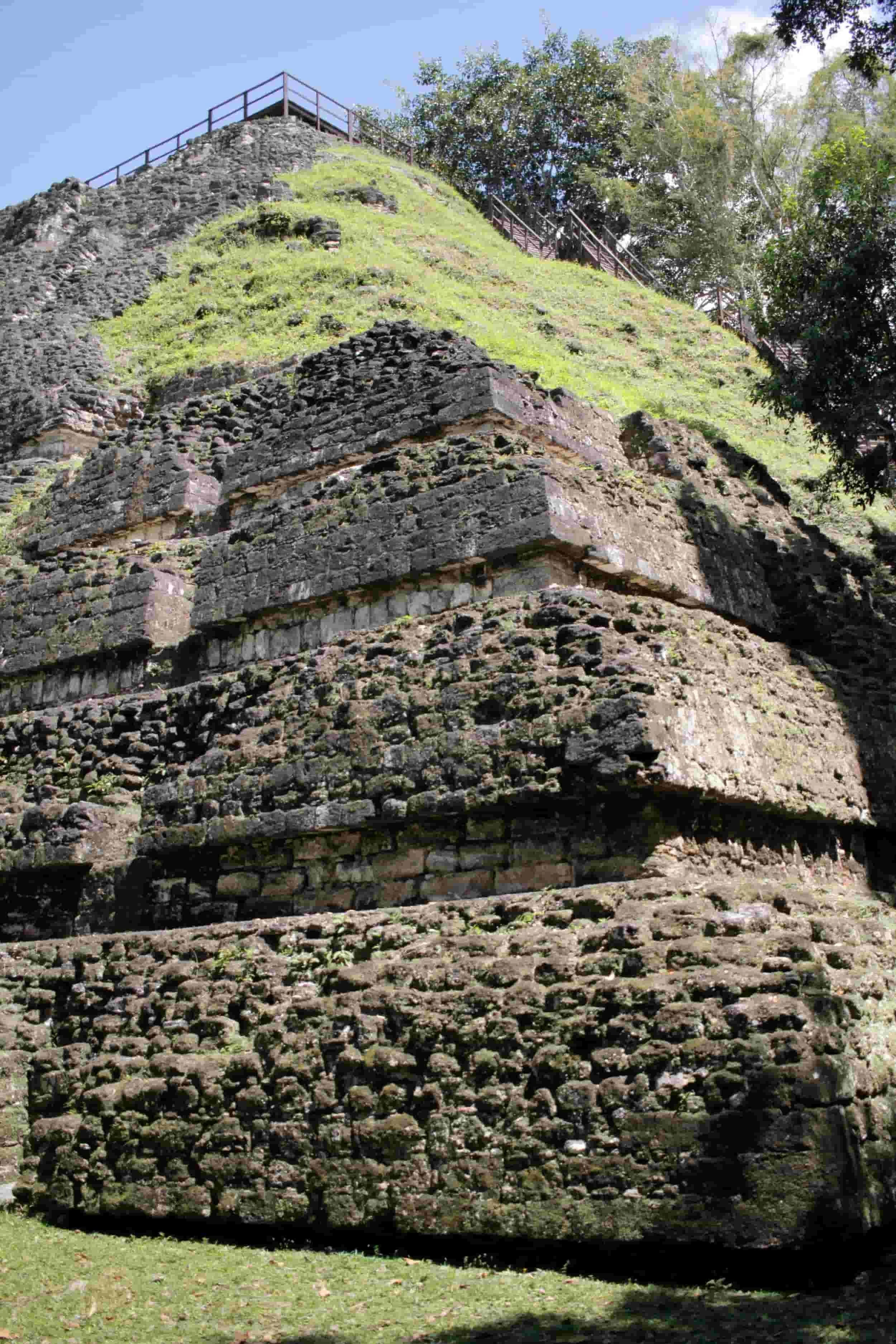 Ruins in the jungle of Tikal National Park in Tikal Guatemala