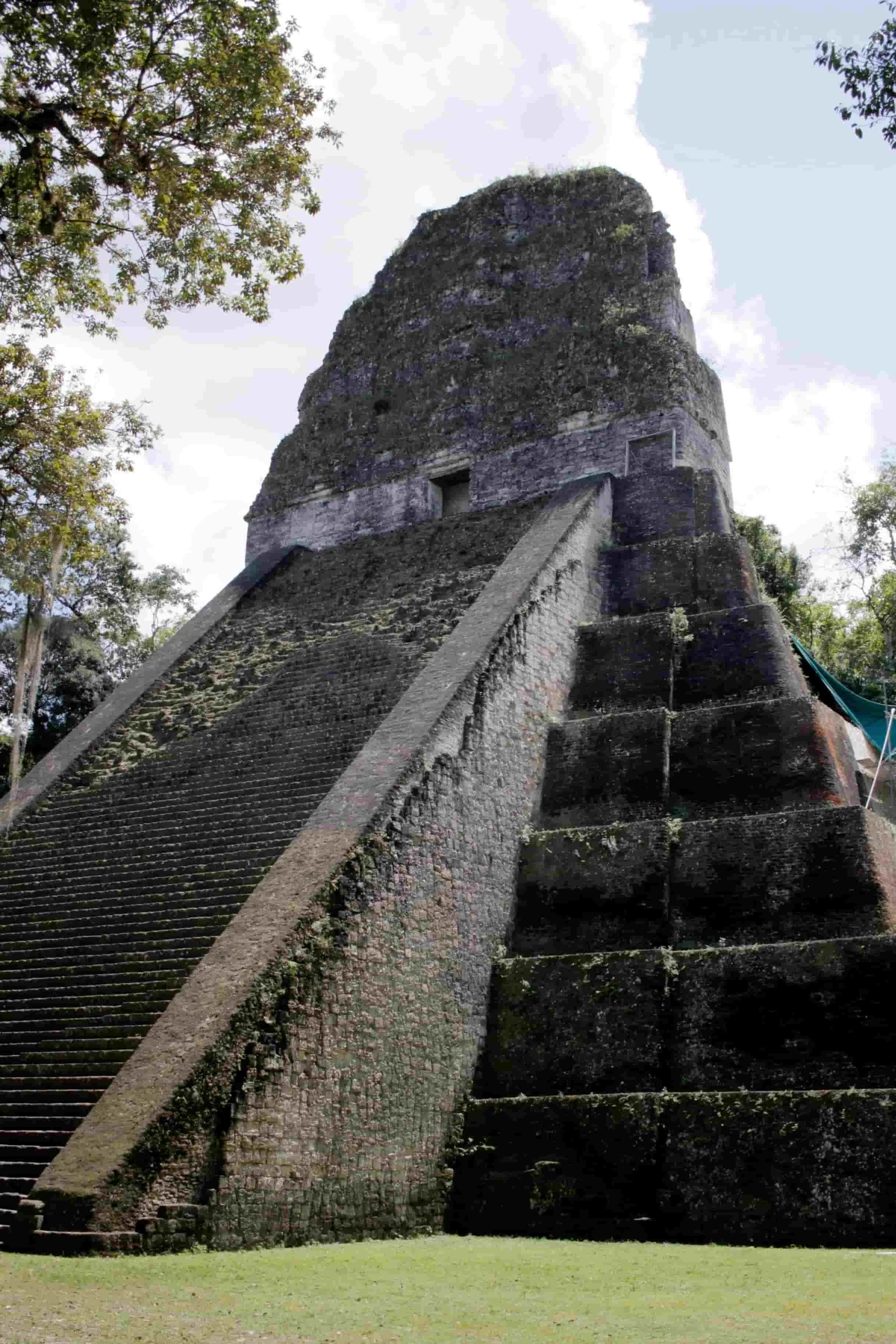 Ruins in the jungle of Tikal National Park in Tikal Guatemala