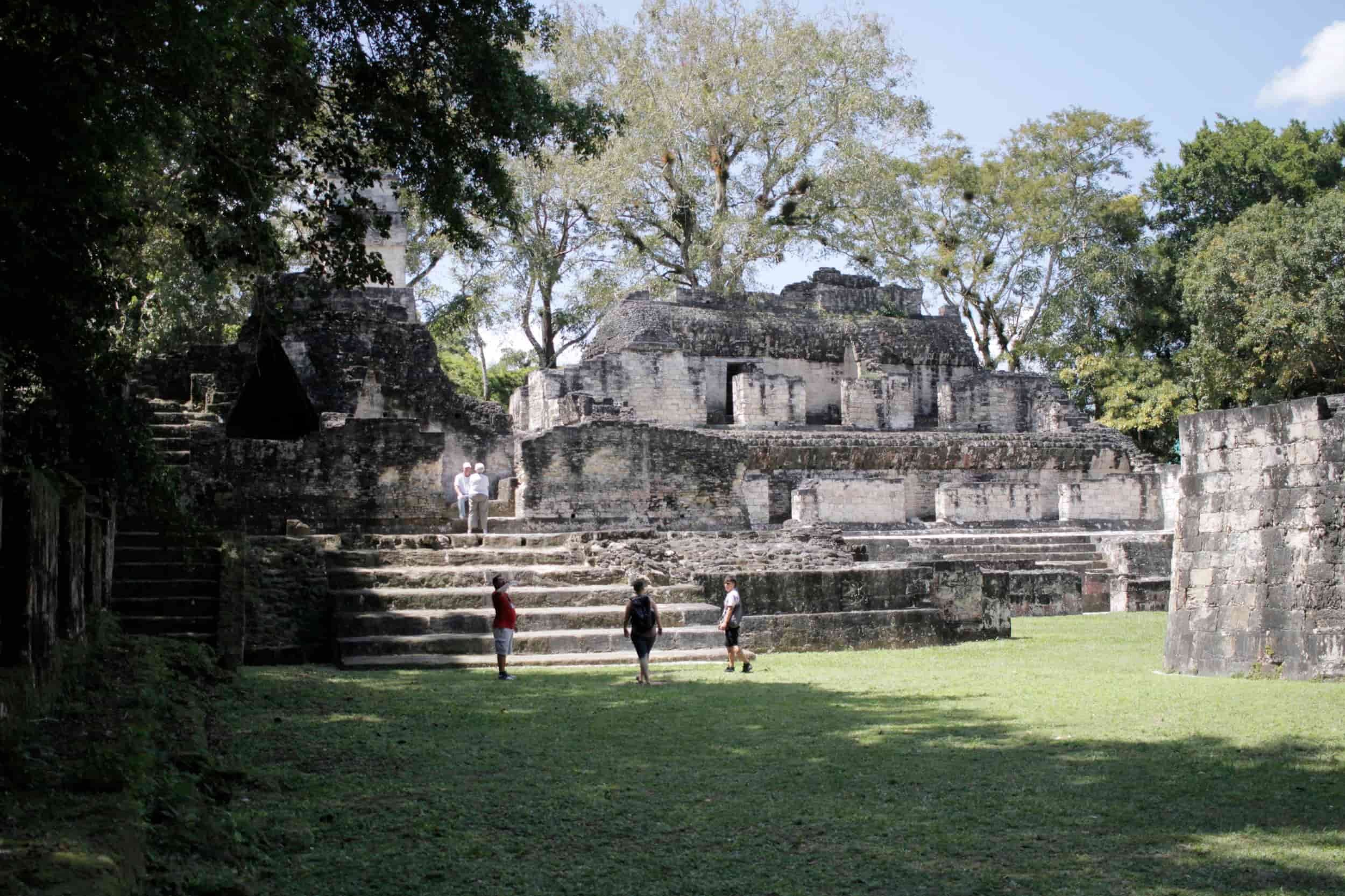 Ruins in the jungle of Tikal National Park in Tikal Guatemala
