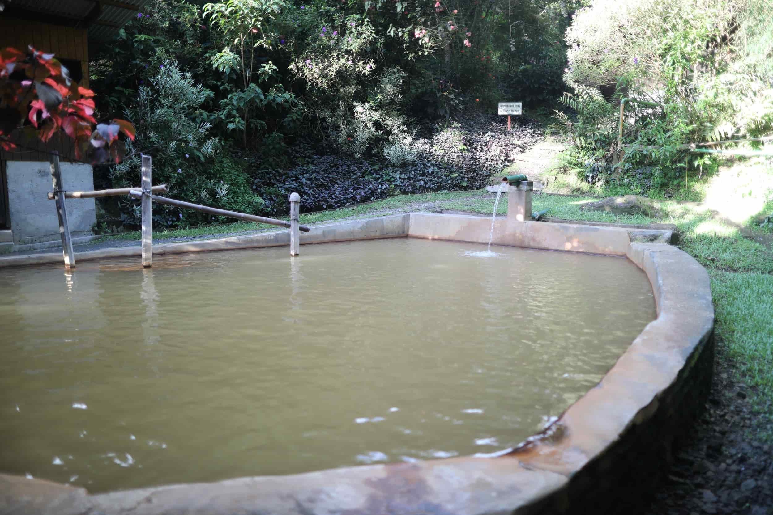 Pools at hot springs on Dominica Island