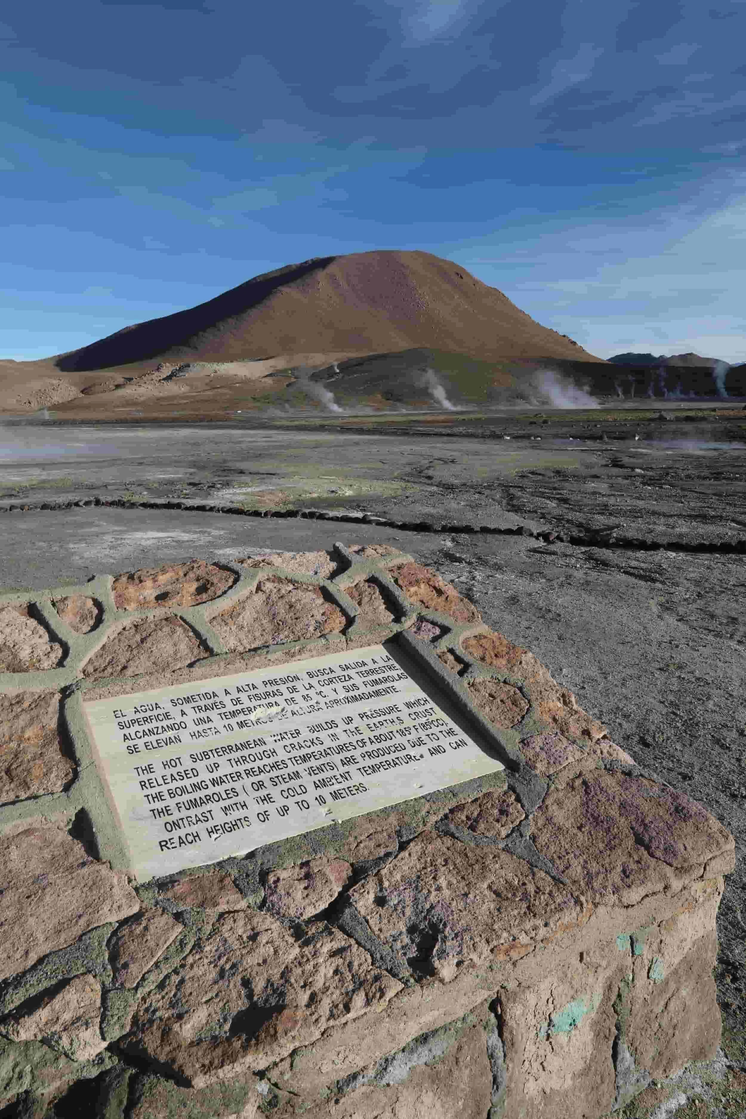 Plaque near the Assassin Geyser at El Tatio