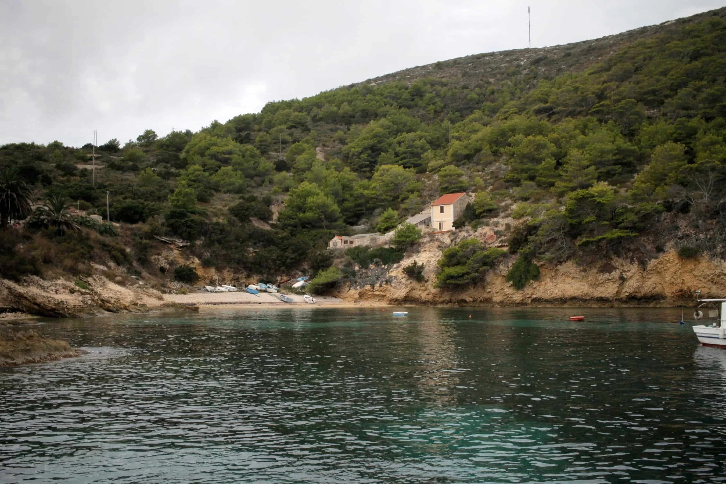 Views of Biševo Island from the water