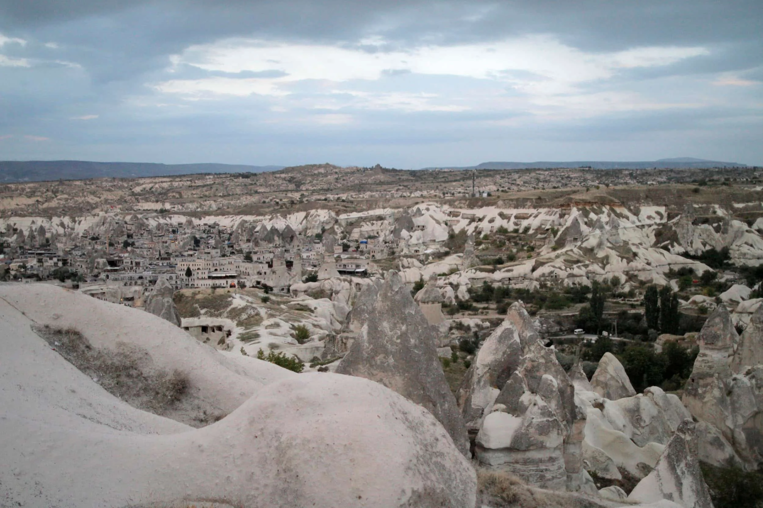 Views at Atay Panorama of landscape beyond in Cappadocia Turkey