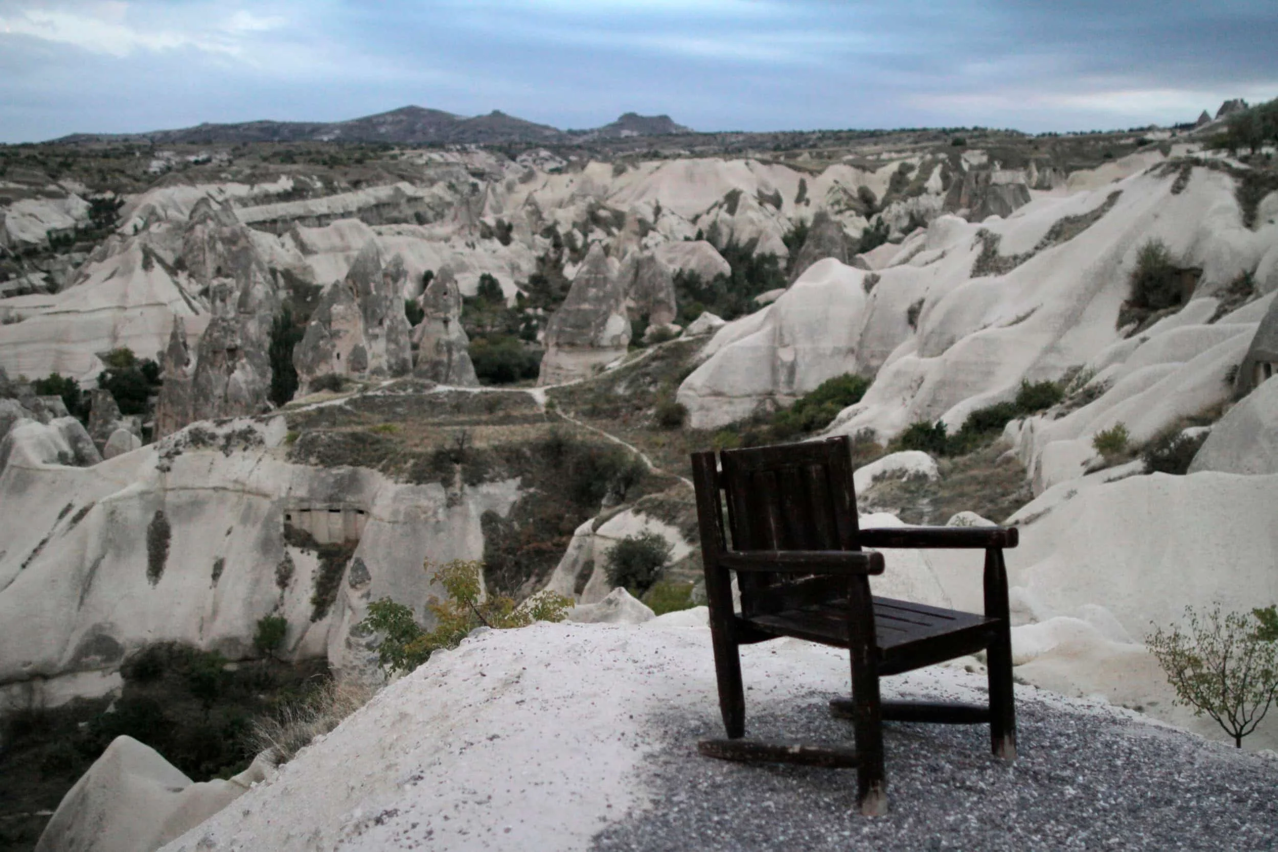 Views at Atay Panorama of landscape beyond in Cappadocia Turkey