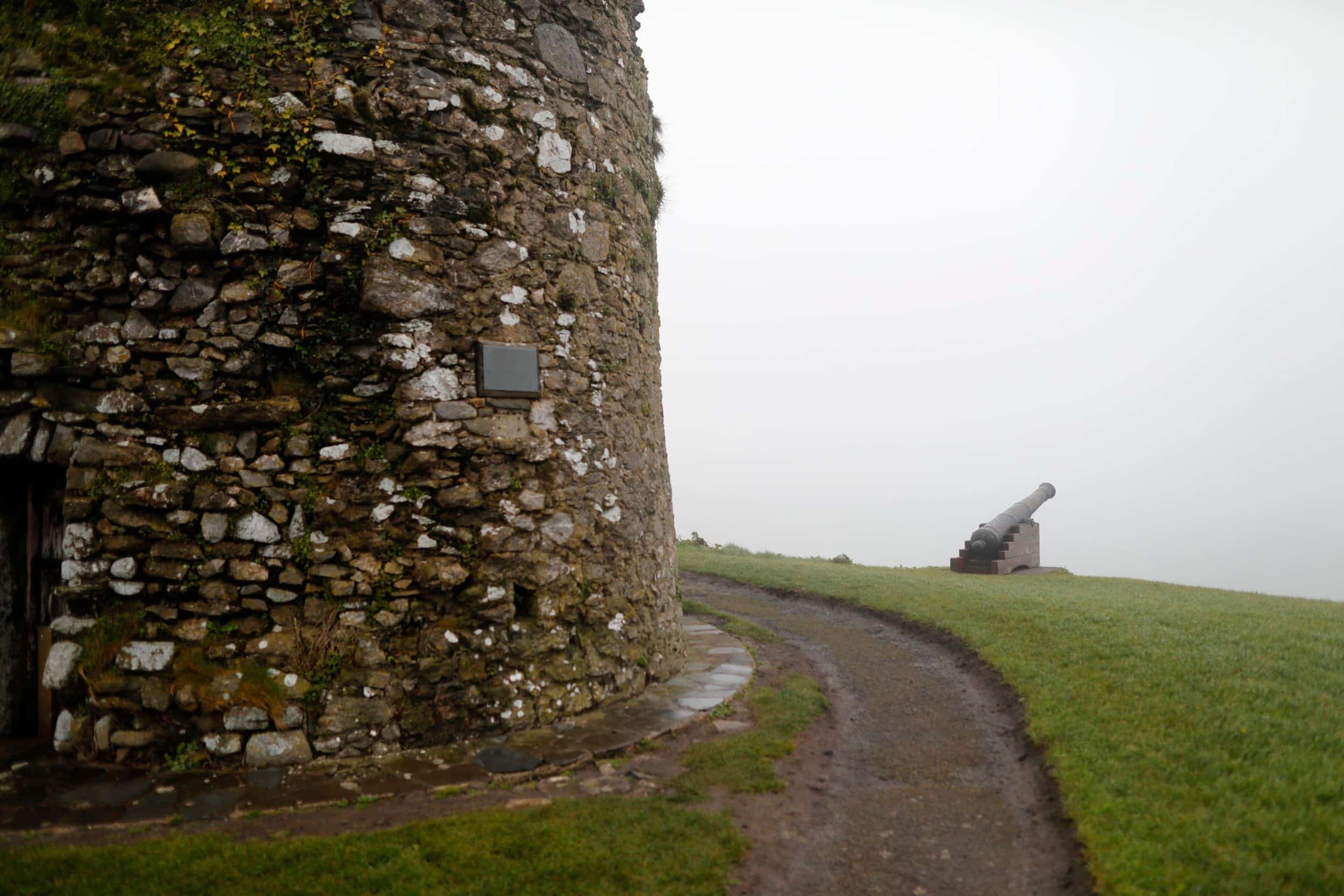 Remnants of Tenby Castle on Castle Hill in Tenby Wales