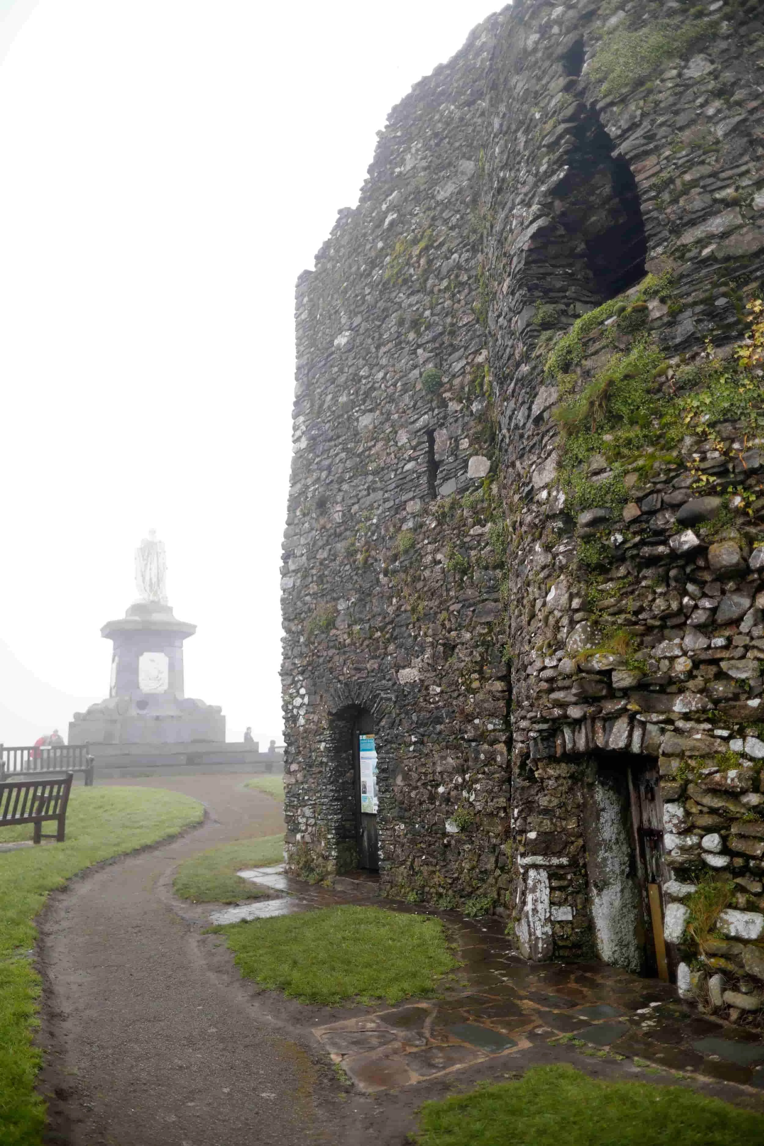 Remnants of Tenby Castle on Castle Hill in Tenby Wales