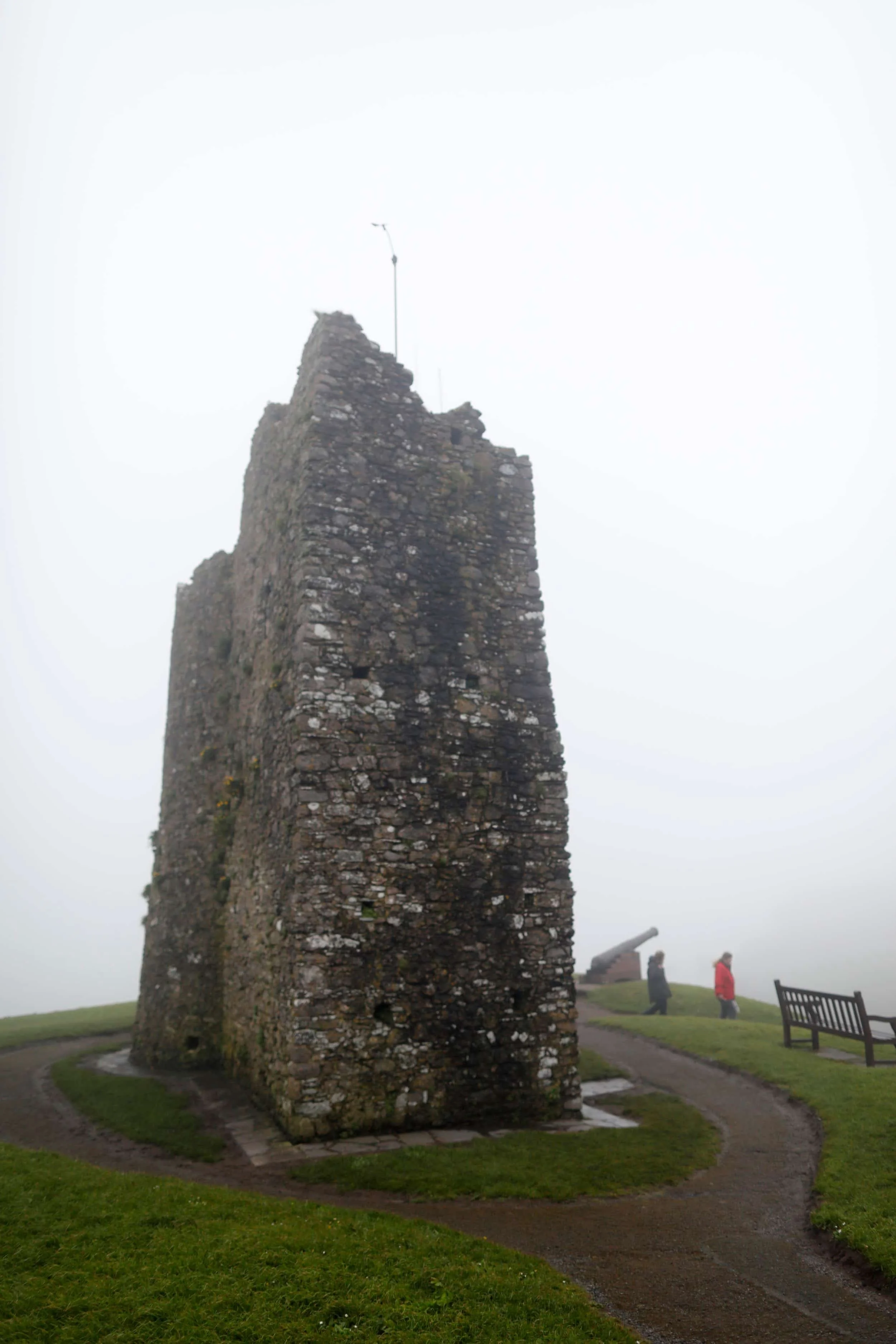 Remnants of Tenby Castle on Castle Hill in Tenby Wales