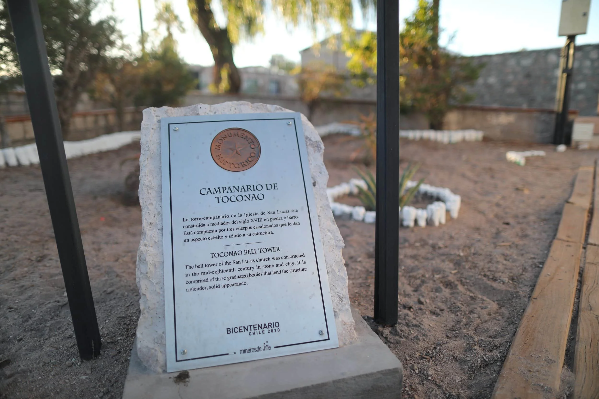 Plaque in the Village of Toconao in San Pedro de Atacama in Chile