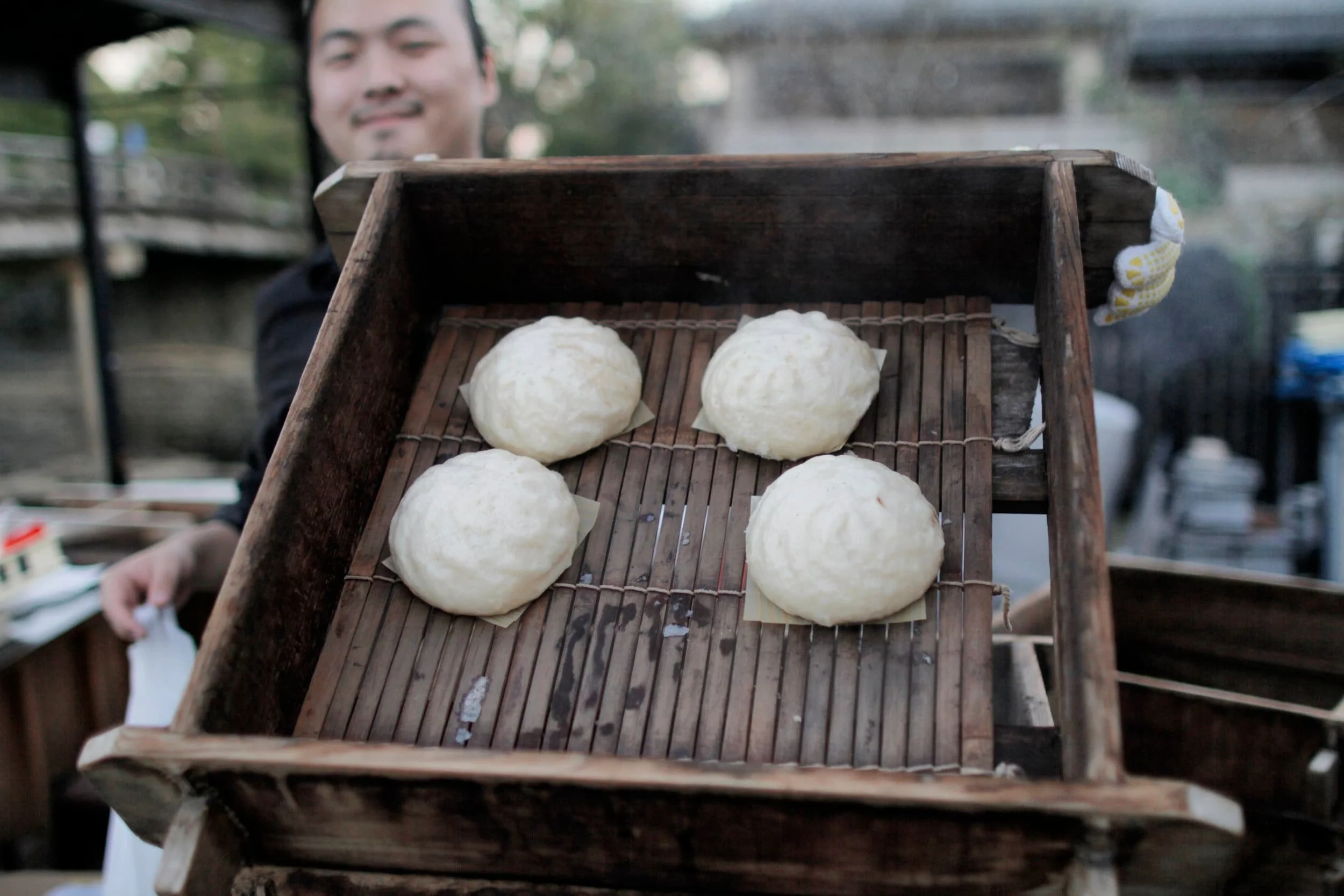 beef bun at Arashiyama