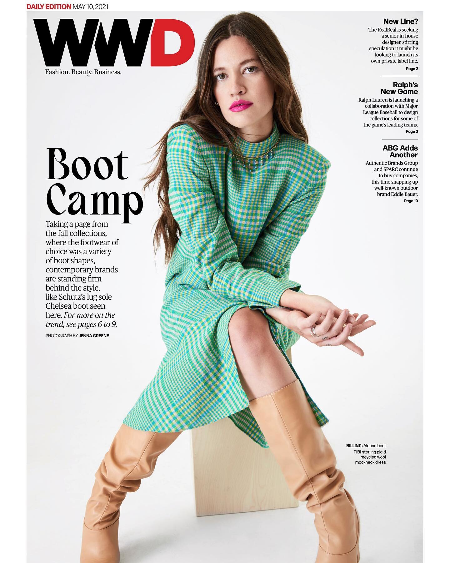 Talk about outfit (and jewelry💎) envy😍 Jenna Blake&rsquo;s Double Drop Turquoise &amp; Diamond Fringe Necklace featured on the cover of today&rsquo;s edition of WWD