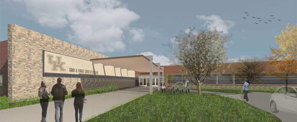 Drawing of proposed UK Grain and Forage Center of Excellence. 