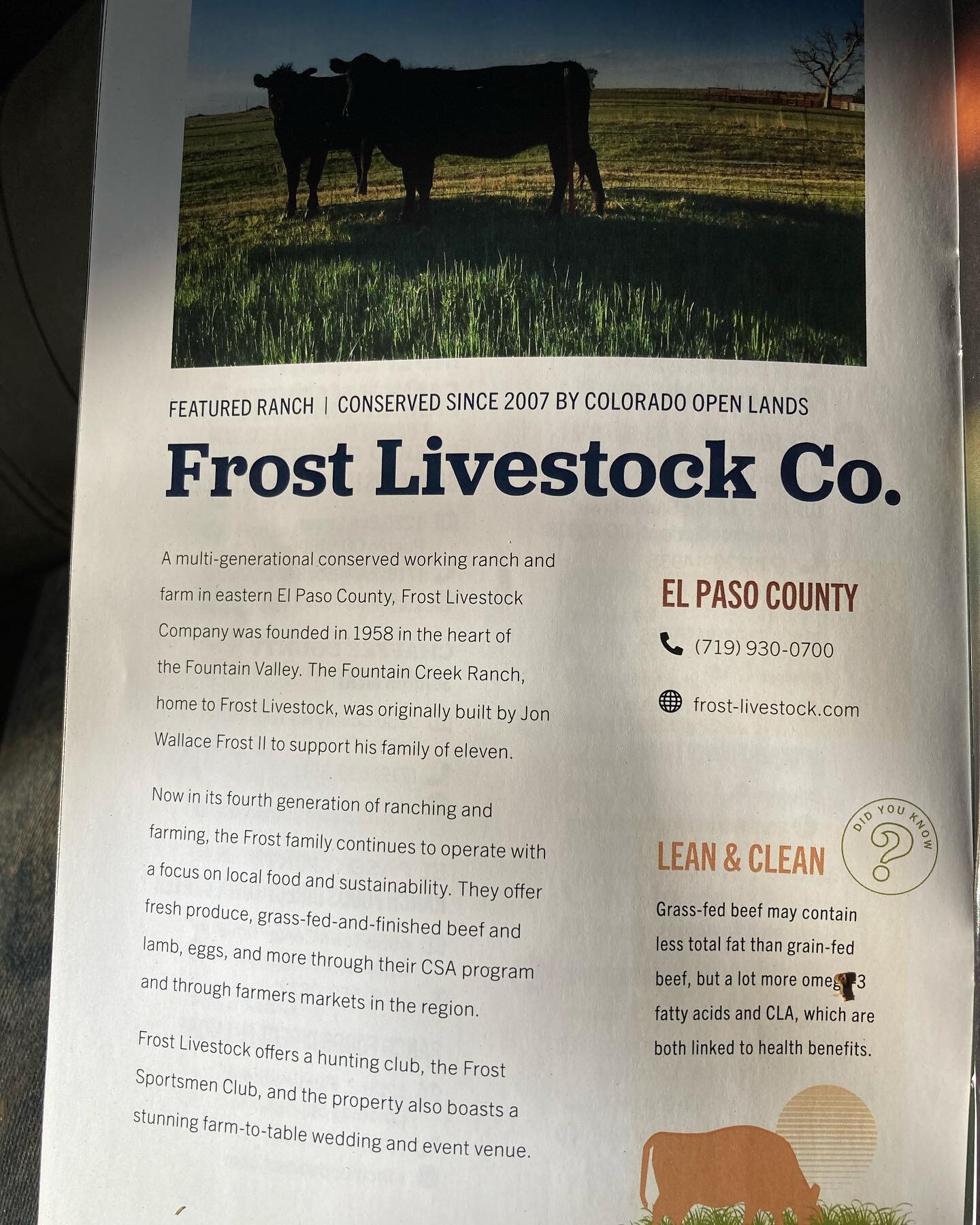 A little behind on getting this posted but still awesome to be one of the featured farms/ranches for @palmerlandco. Land and water conservation, holistic agriculture, and local food production are aspects of the ag industry that we hold dear in our o