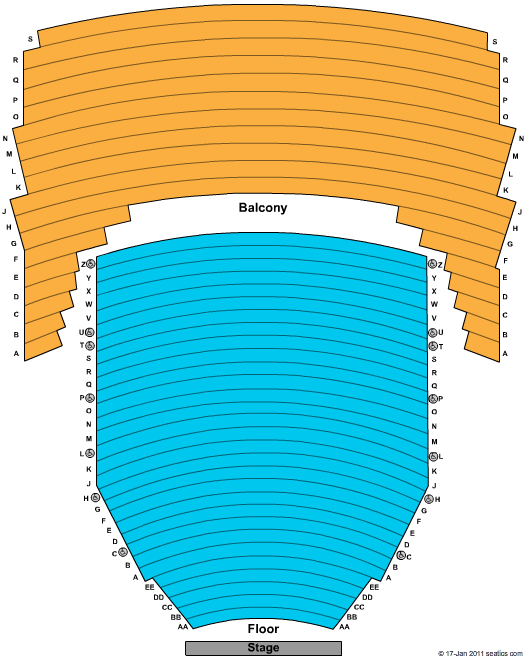 Neal Blaisdell Seating Chart Concert Hall