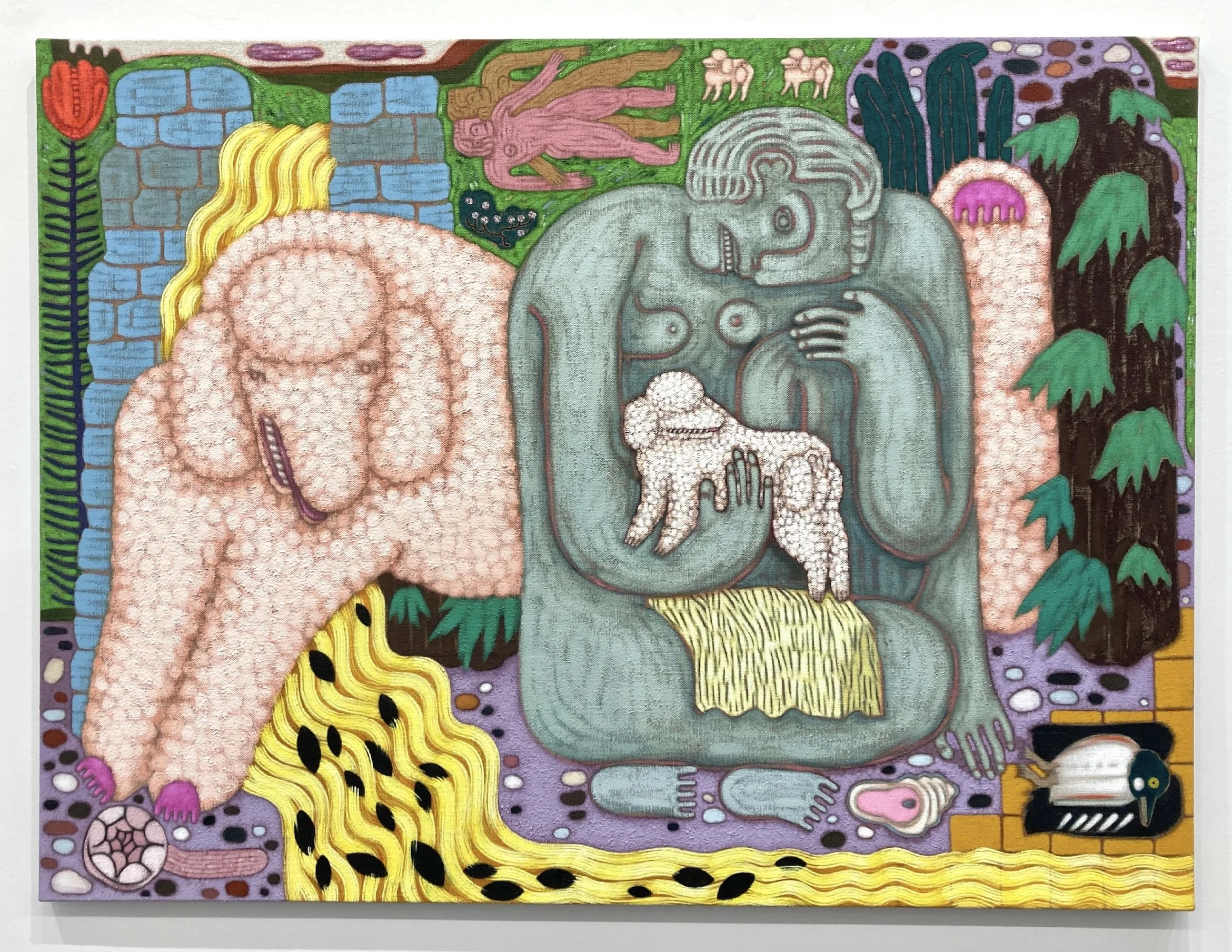  Gray Bricks, 2021, acrylic on linen, 45 × 60 inches 