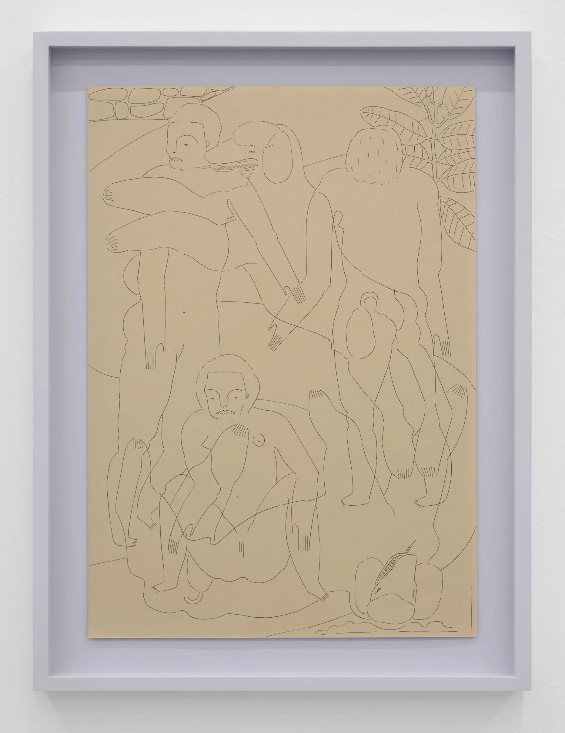   Long Lost Friend , 2024, pen on paper, 16.5 x 11.5 inches 