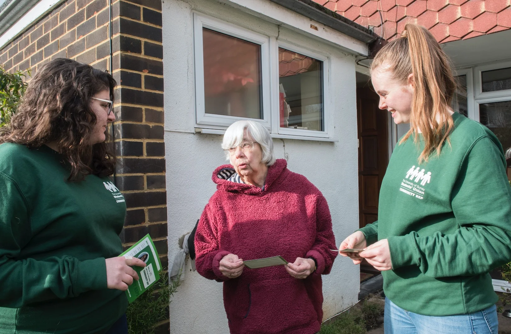 The University of Surrey Students Union representatives reaching out to local community to discuss housing issues