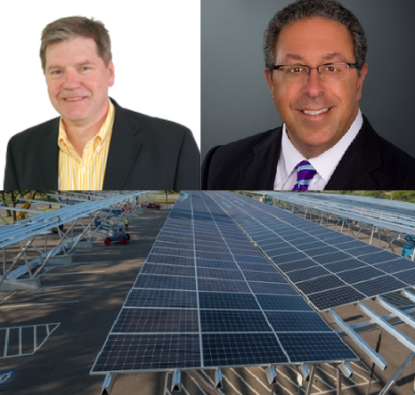 Wolfgang Bauer (left); Gary Farha (right); Solar Carport Installation at MSU (bottom)