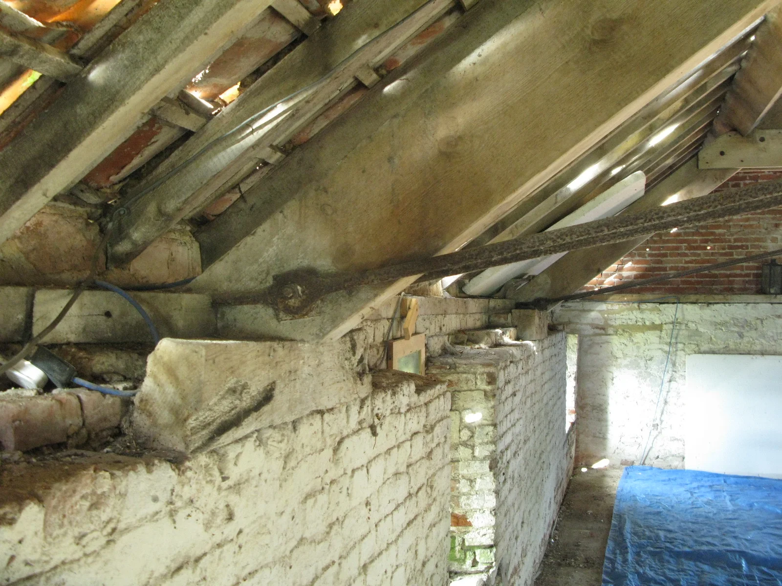 Of course, it was not straightforward as we found rotten timbers and crumbling structures.