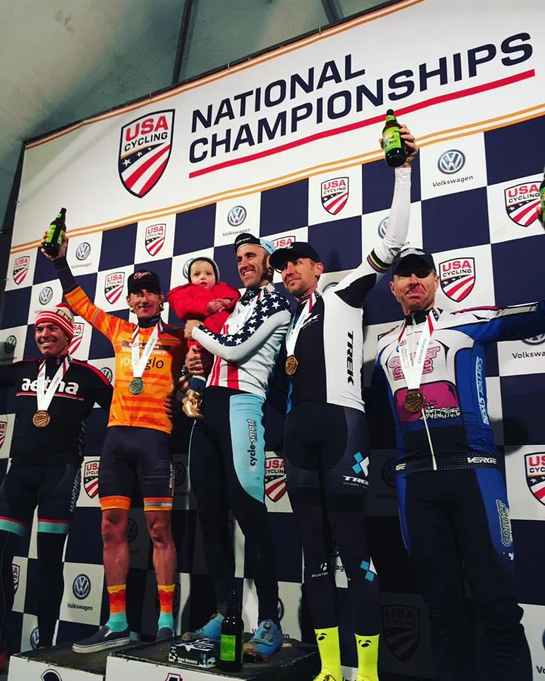 National Champion and Head Coach Adam Myerson (with Flynn) and Cycle-Smart Athlete David Hildebrand on the 4th Step. Photo: Janice Checchio. 