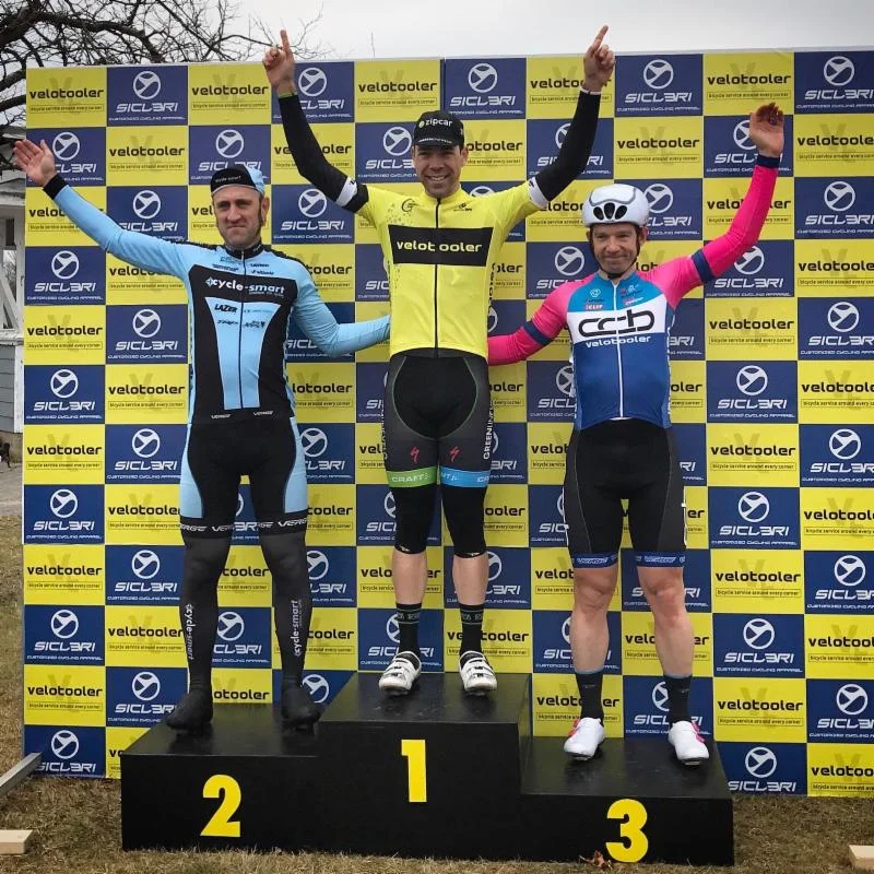 Head Coach Adam Myerson finishes second at season opener, Coastal Classic Criterium. Photo: Greenline Velo.