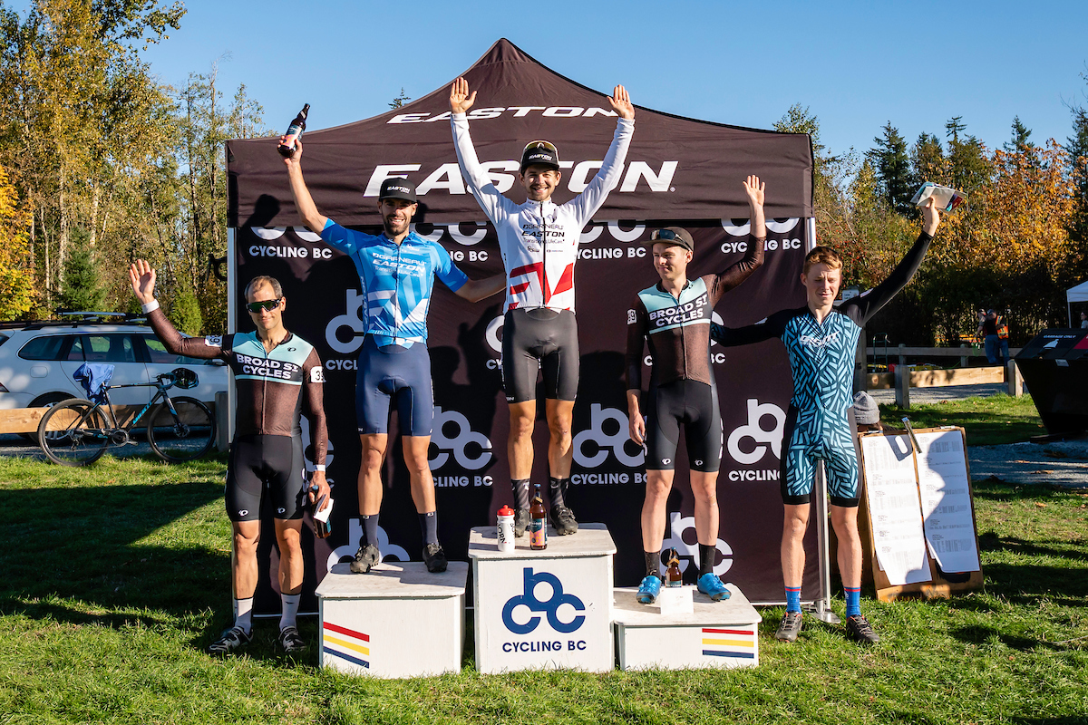 Michael van den Ham wins Lower Mainland Cross Aldergrove. Photo Matt Lazzaretto.