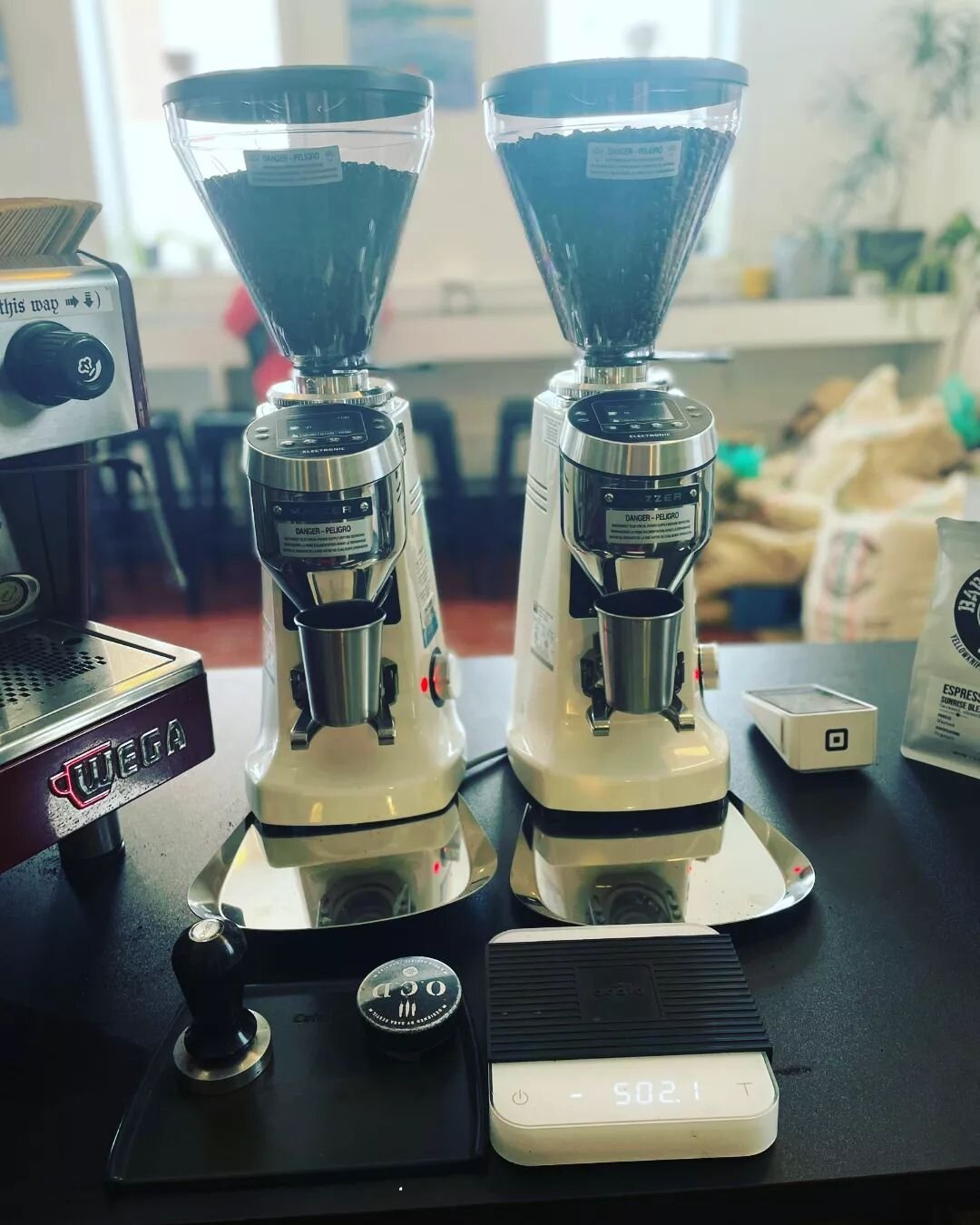 New grinders!
We are back up and running and can offer two types of coffee for espresso drinks.