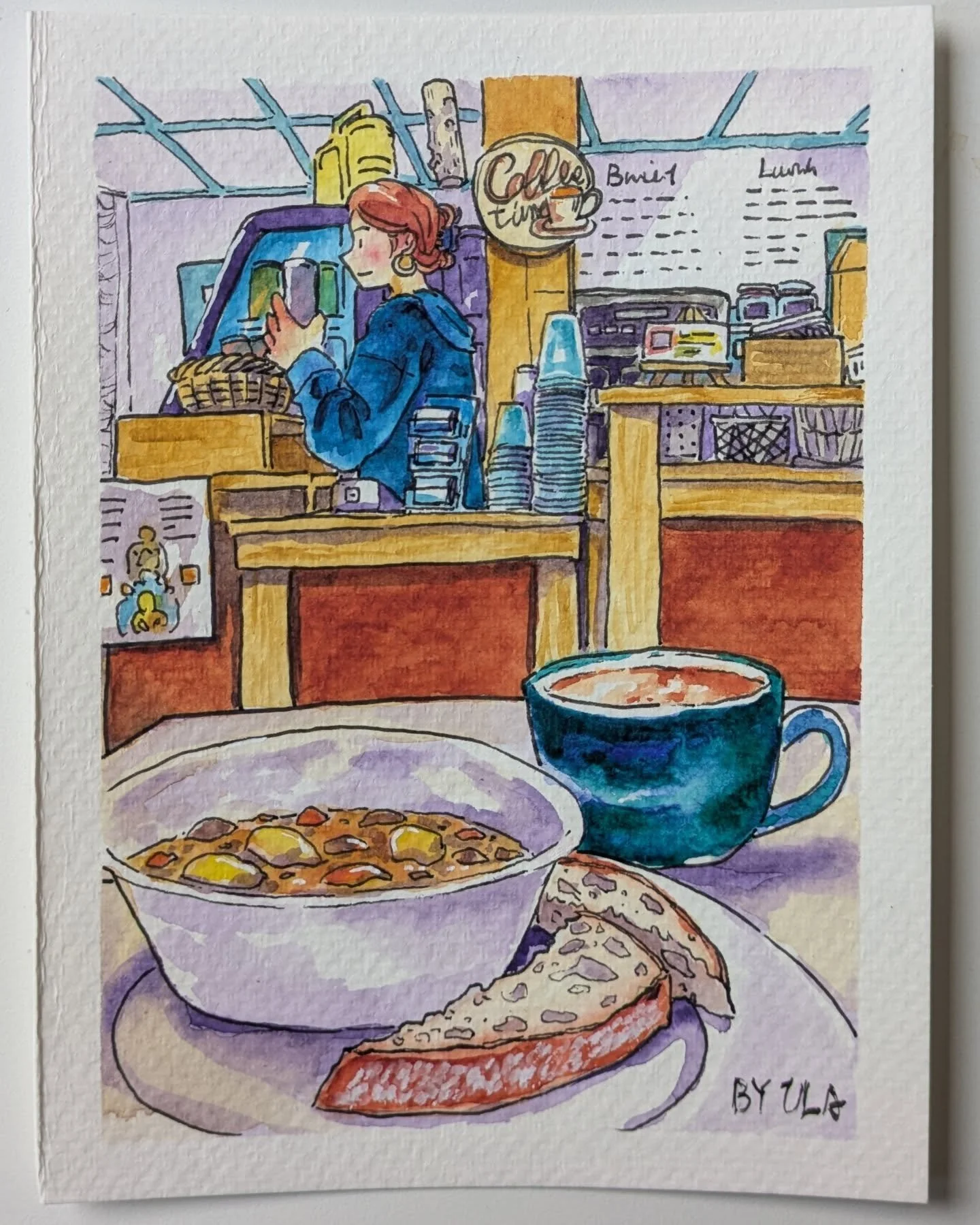 We&rsquo;re excited to share this commissioned watercolour by @ula2024 who spent time in Yellowknife recently and captured a warm Birchwood moment.

We love supporting the arts and celebrating the talent of visiting and local creators alike. Fine art