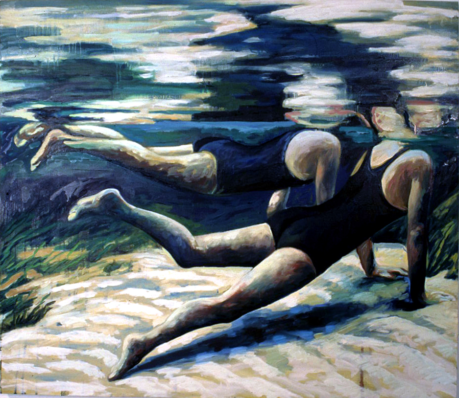 Two Swimmers II | 1995 | 47" x 53"