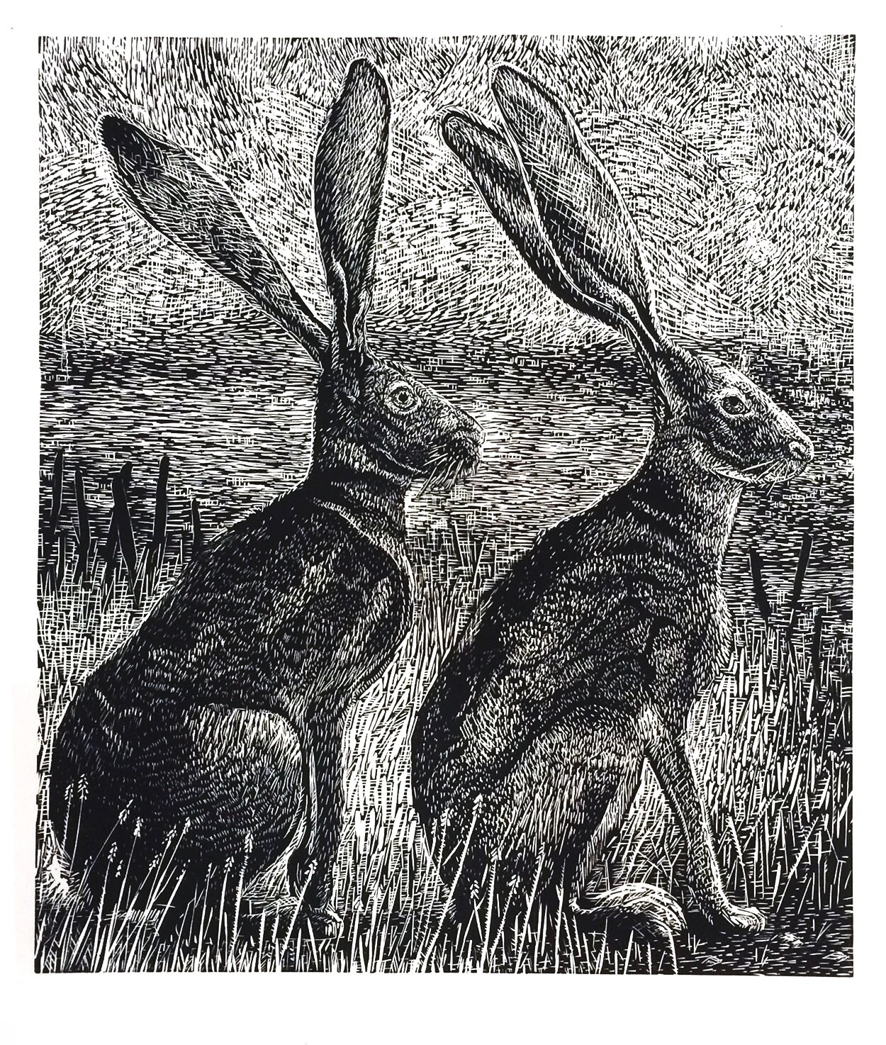 Two Jacks | 2017 | relief print | available