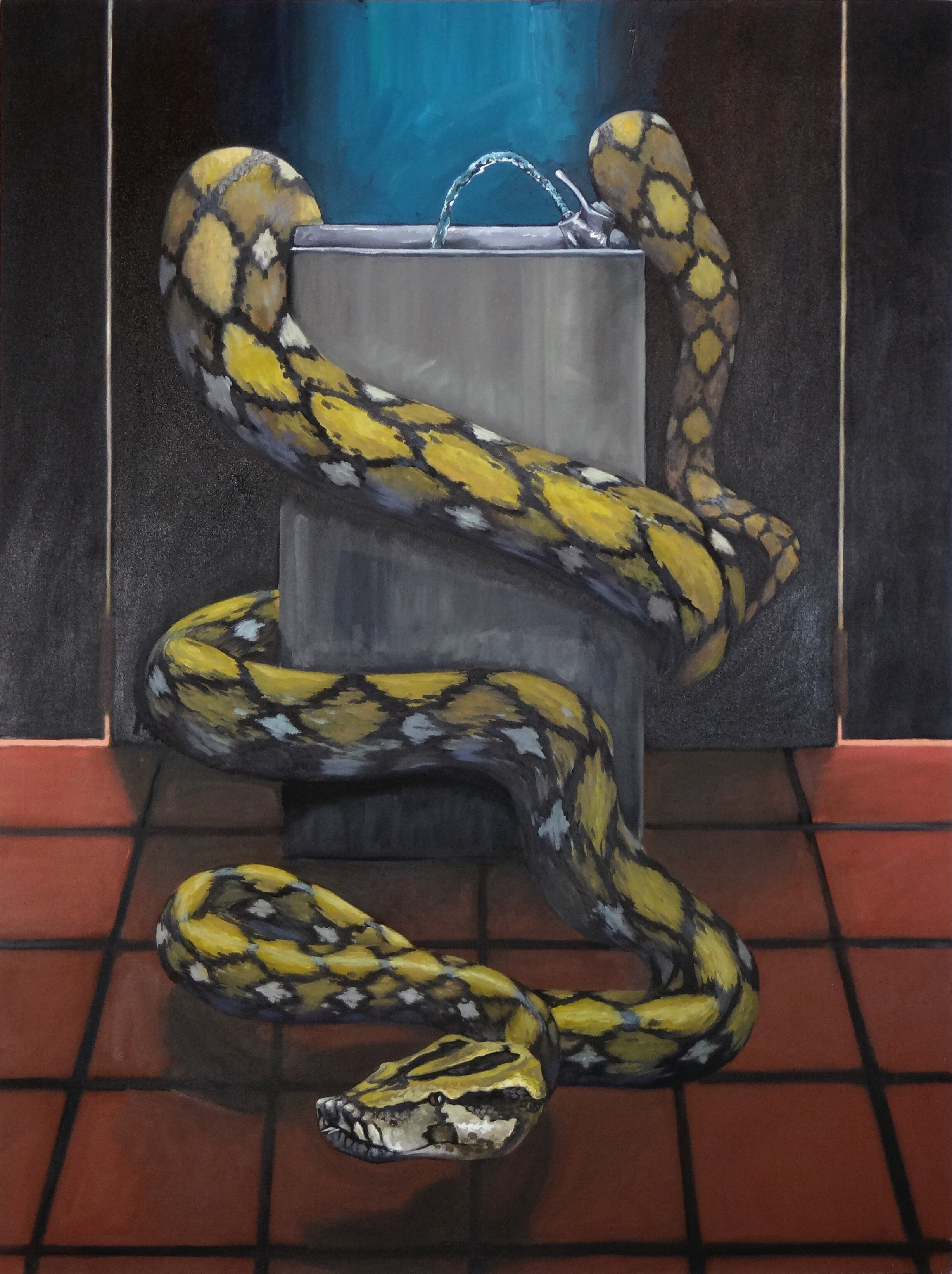 Guarding Water I (reticulated python) | 2017