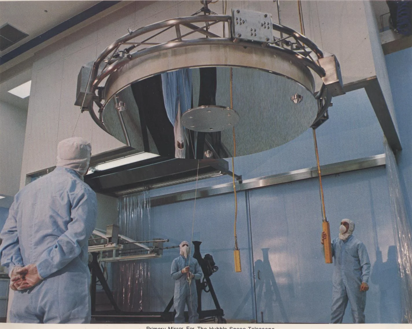 The Hubble primary mirror being installed
