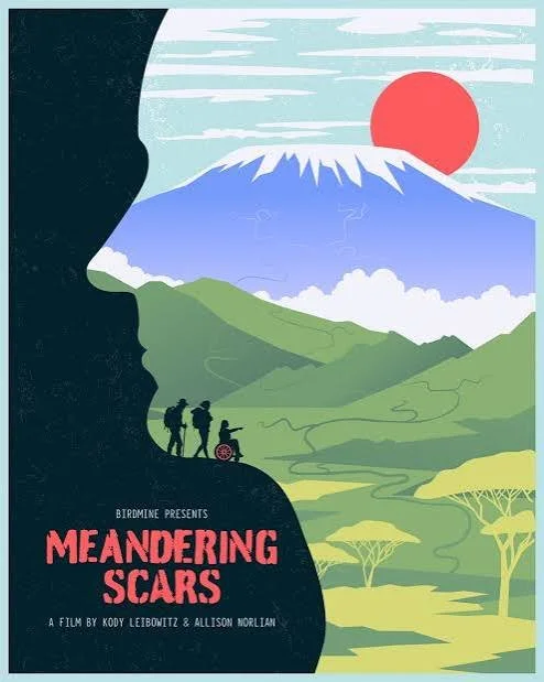 Meandering Scars documentary poster featuring Erika Bogan