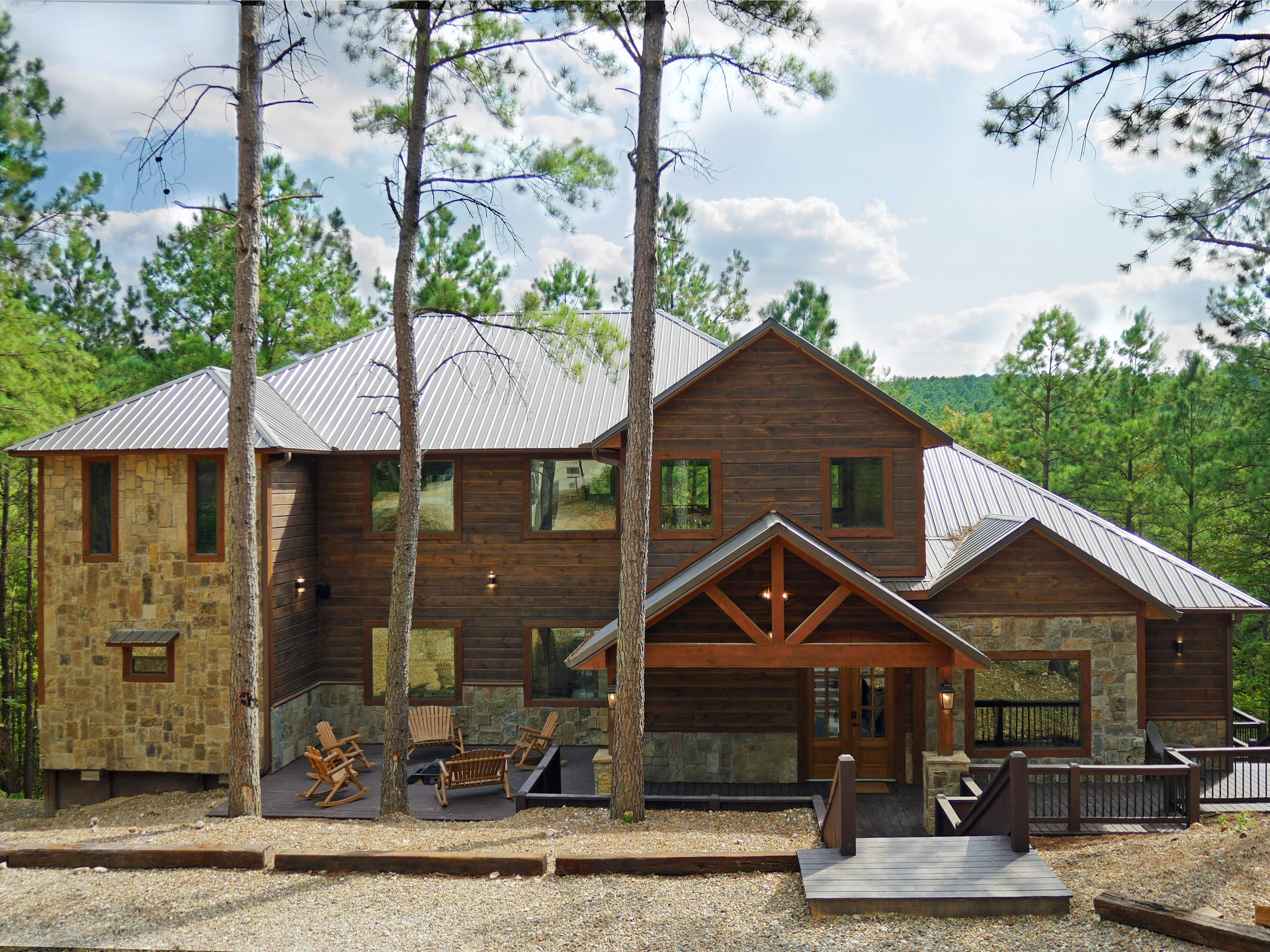 Rustic Mountain Lodge - Front of Cabin.JPG