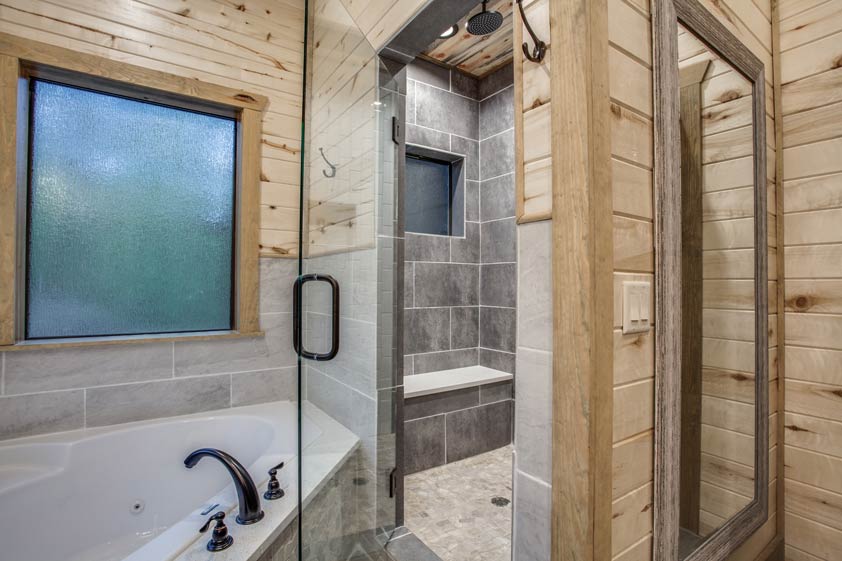 Rustic Hollow Cabin | Master Bathroom #1